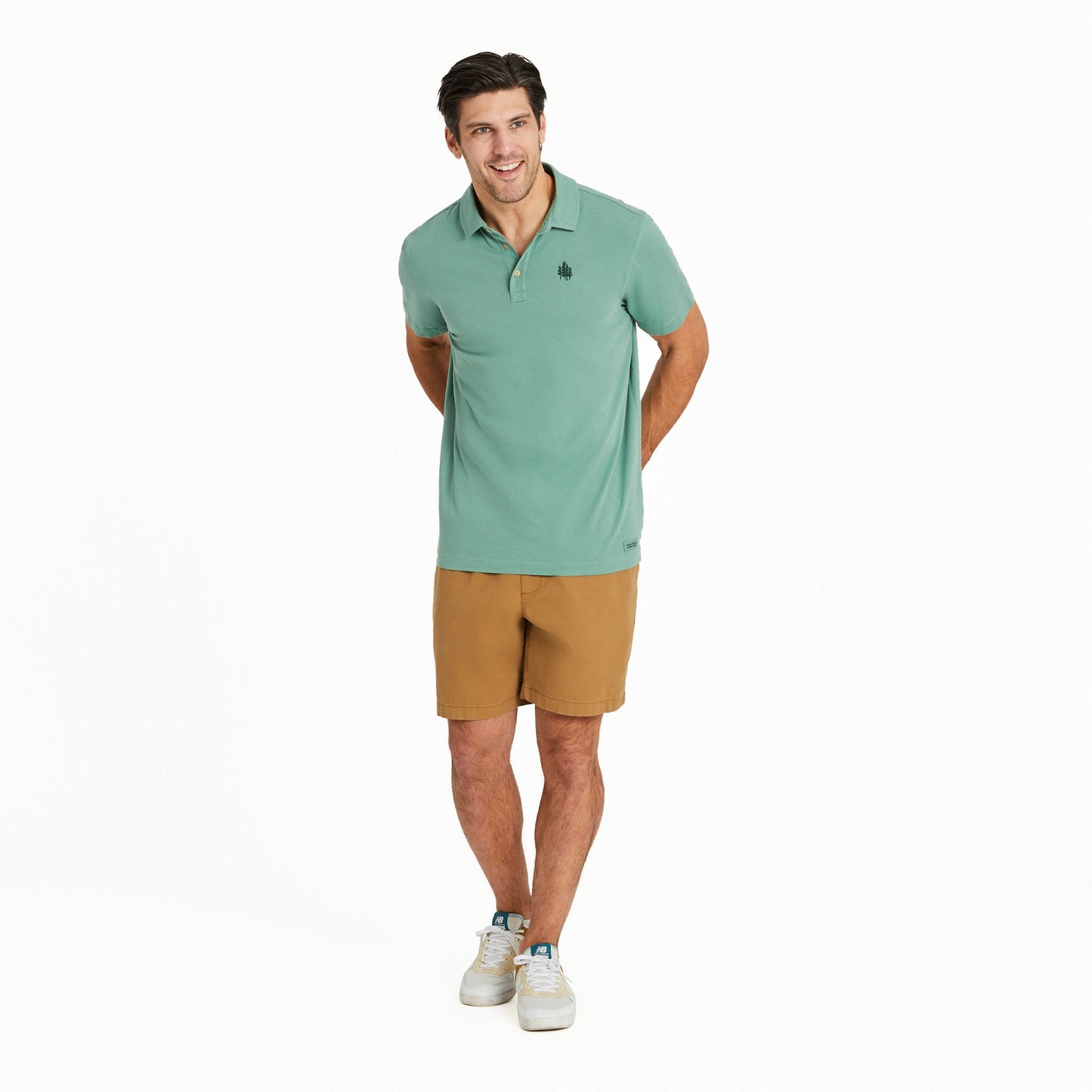 Men's Simple Forest Short Sleeve Crusher-LITE Polo