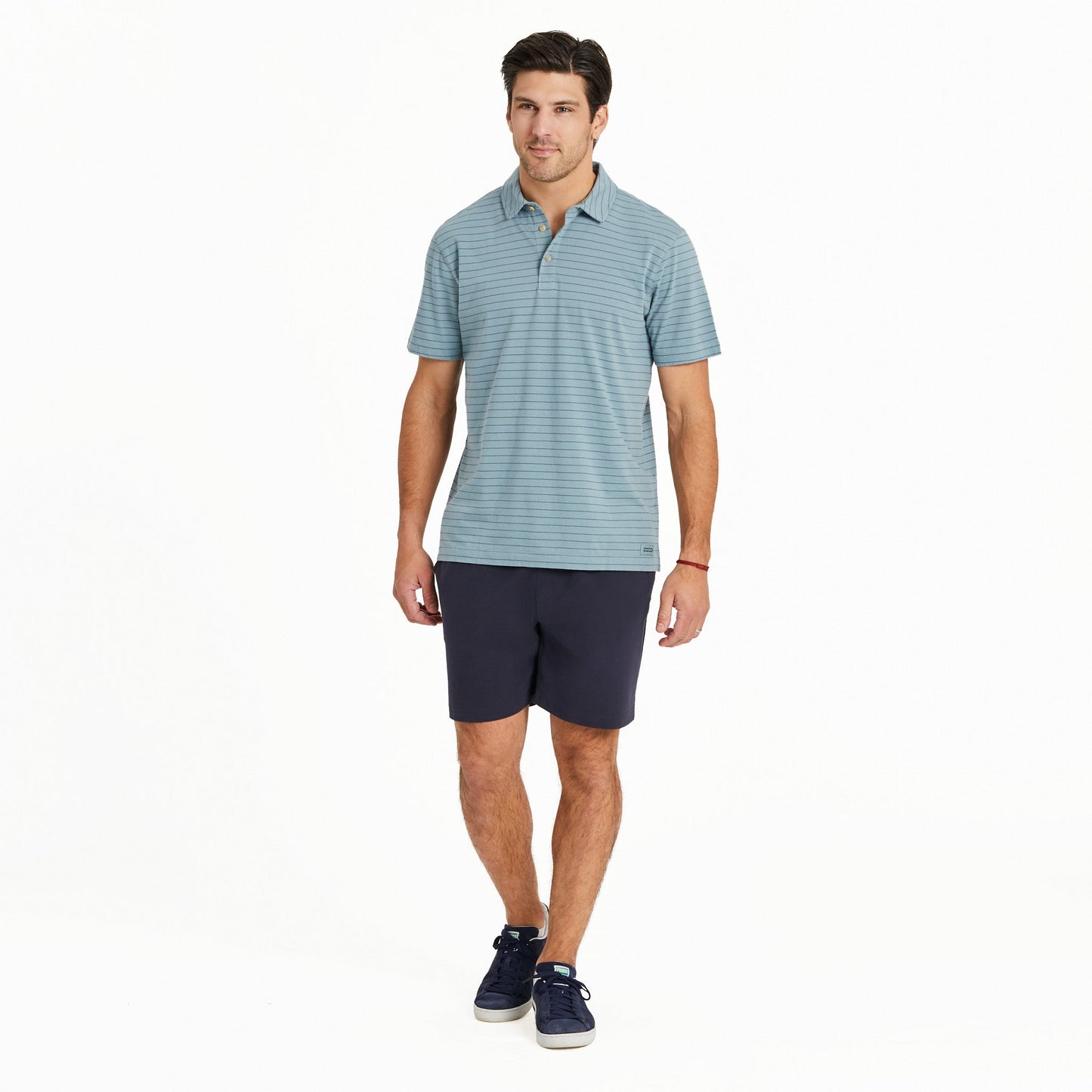 Men's Solid Short Sleeve Striped Crusher-LITE Polo