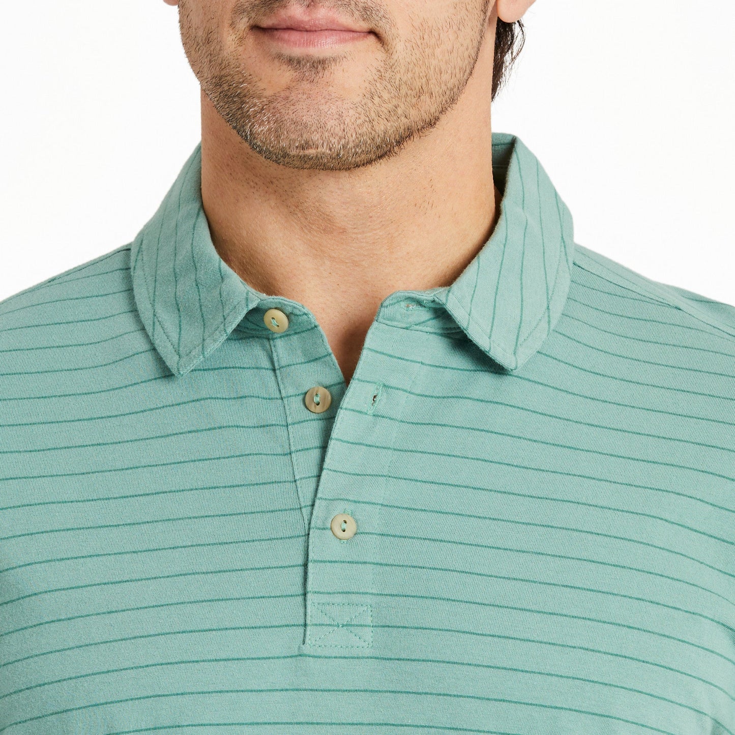 Men's Solid Short Sleeve Striped Crusher-LITE Polo