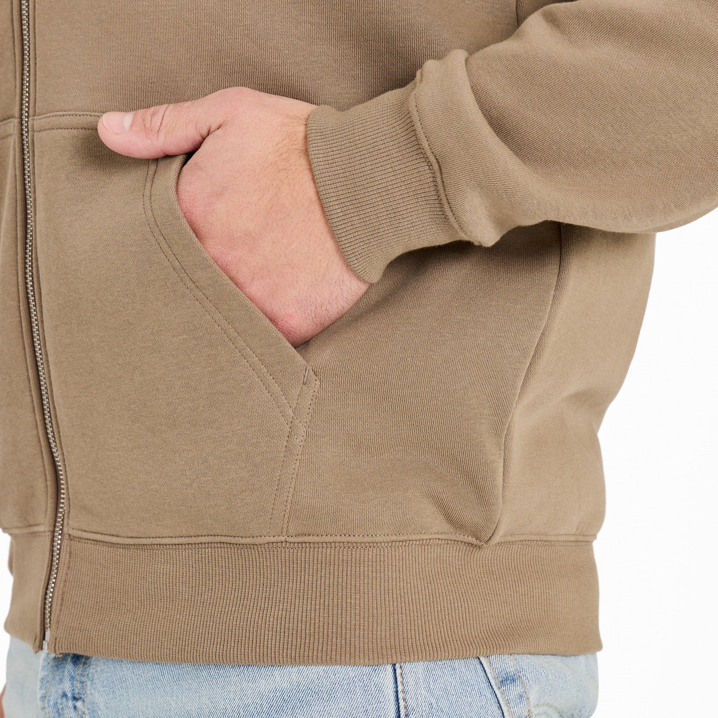 Men's Crafty LIG Stacked Good Vibes Fleece Zip Hoodie