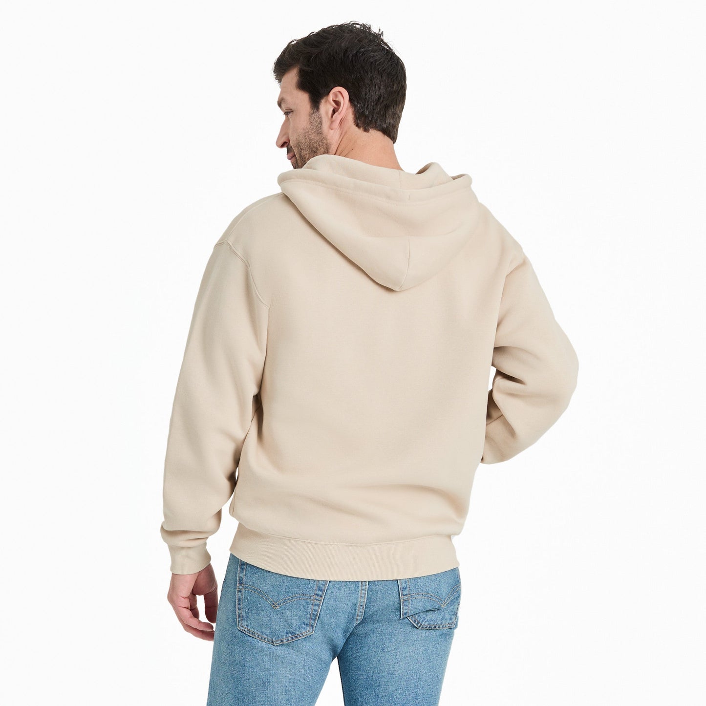 Men's Crafty LIG Stacked Good Vibes Fleece Zip Hoodie