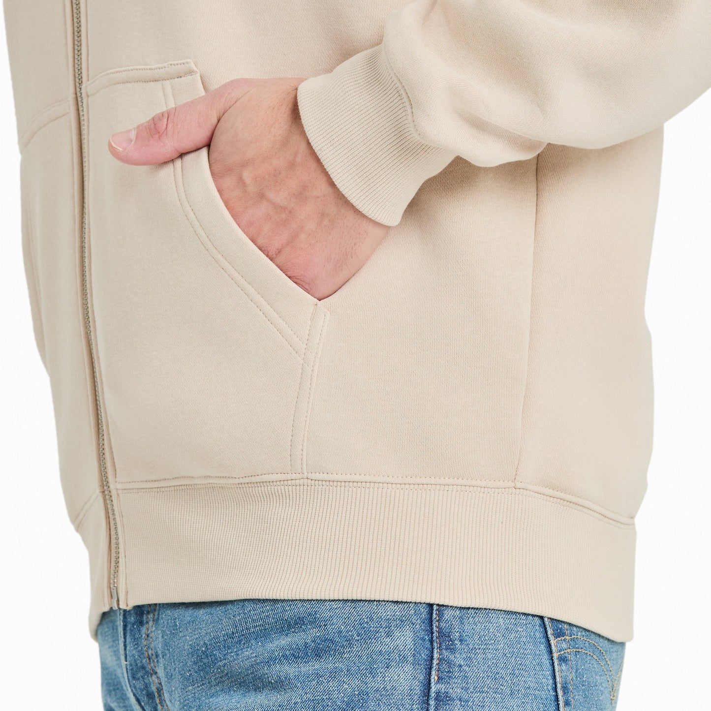 Men's Crafty LIG Stacked Good Vibes Fleece Zip Hoodie