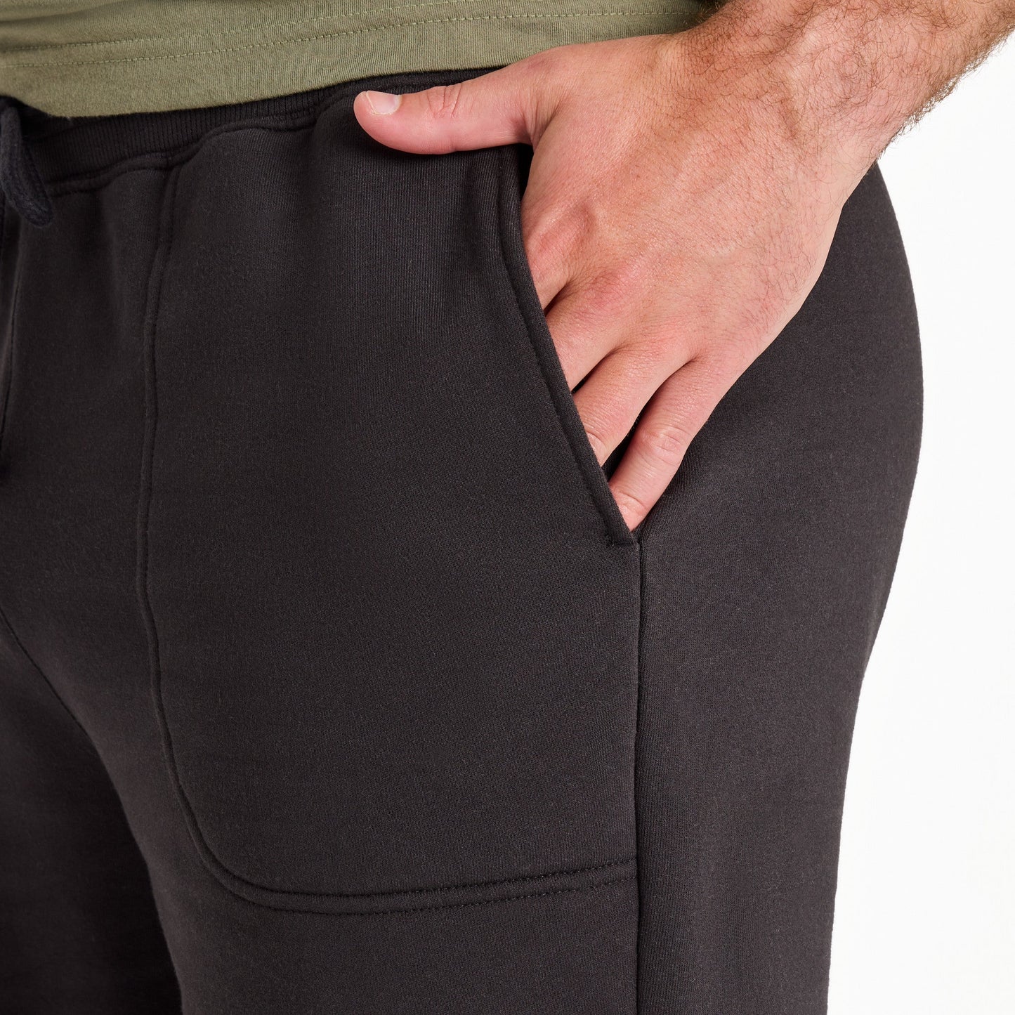 Men's Solid Good Vibes Fleece Shorts