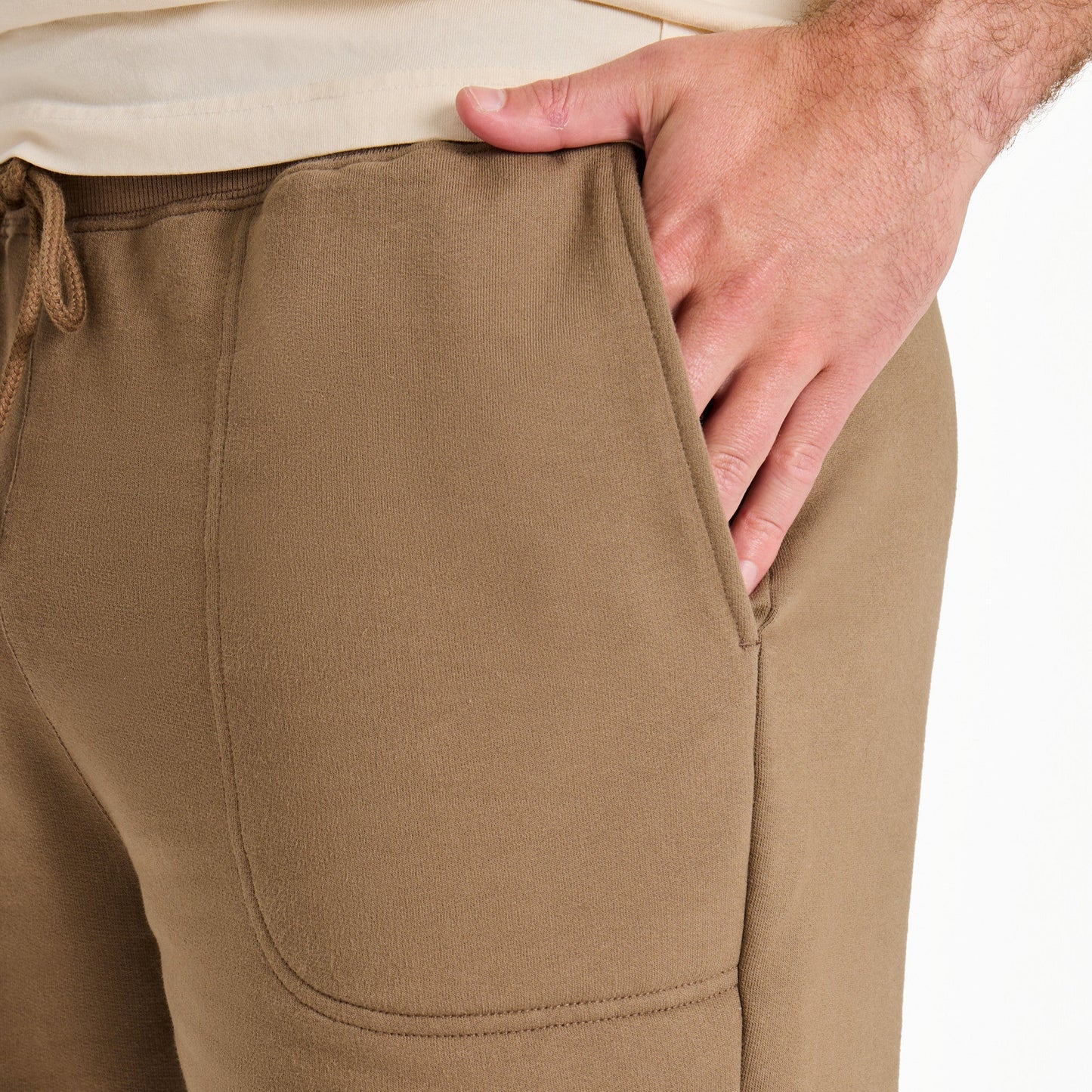 Men's Solid Good Vibes Fleece Shorts