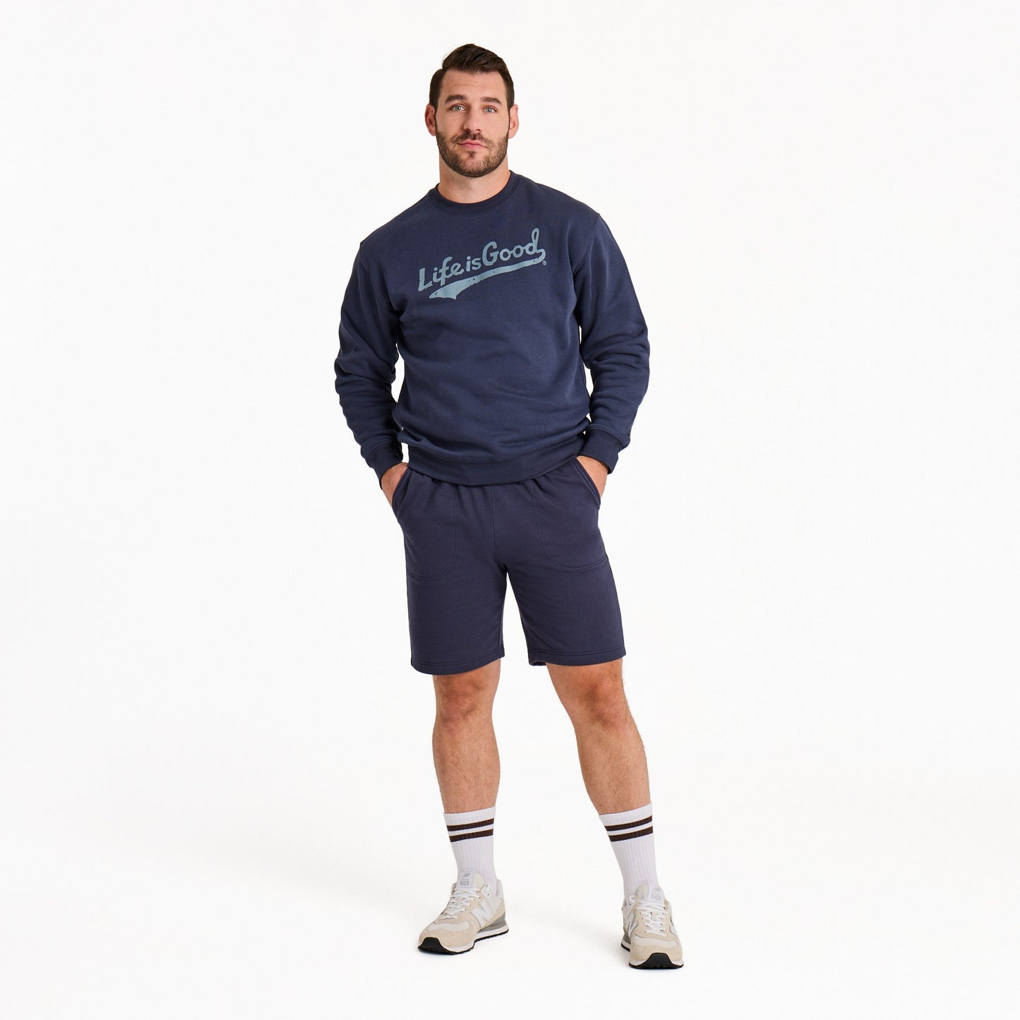 Men's Solid Good Vibes Fleece Shorts