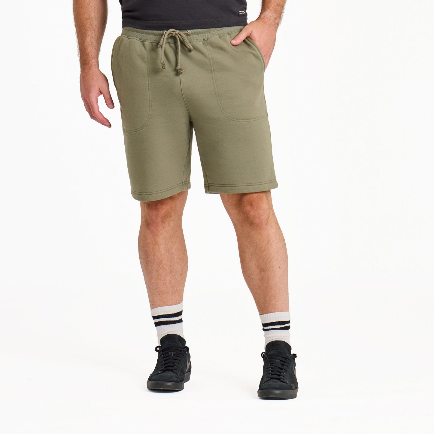 Men's Solid Good Vibes Fleece Shorts