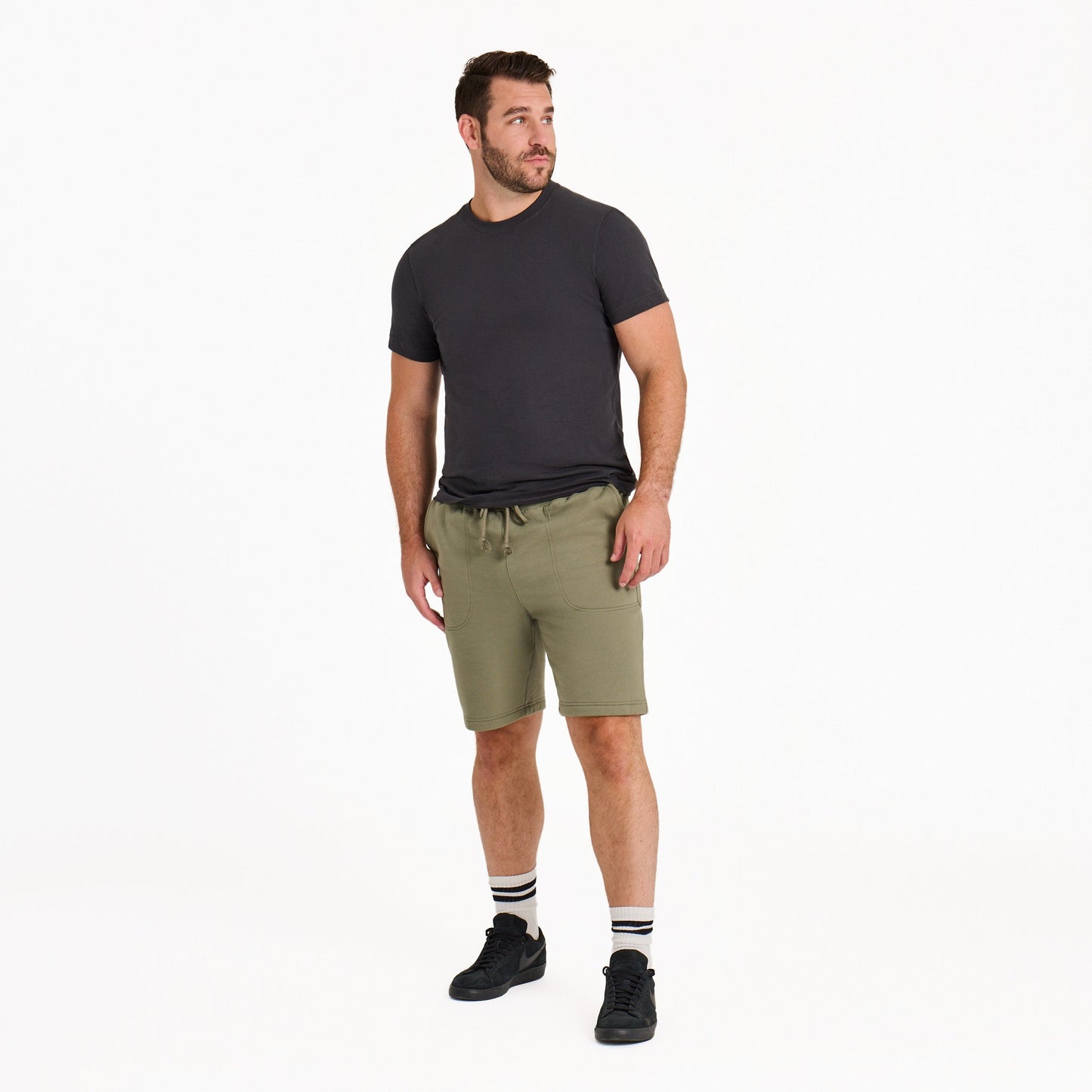 Men's Solid Good Vibes Fleece Shorts