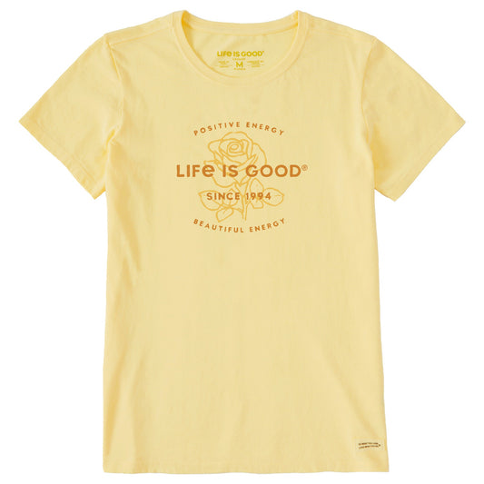 Women's Beautiful Energy Rose Short Sleeve Crusher Tee