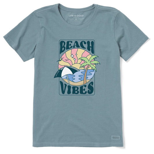 Women's Beach Vibes Short Sleeve Crusher Tee