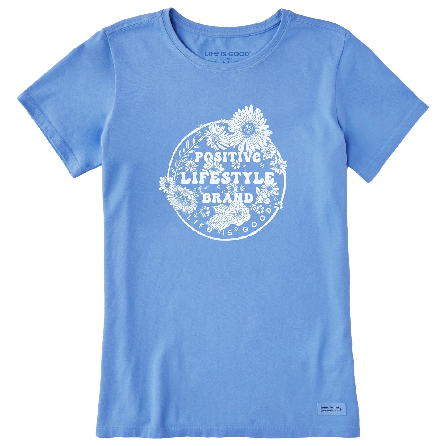 Women's Positive Flowers Short Sleeve Crusher Tee