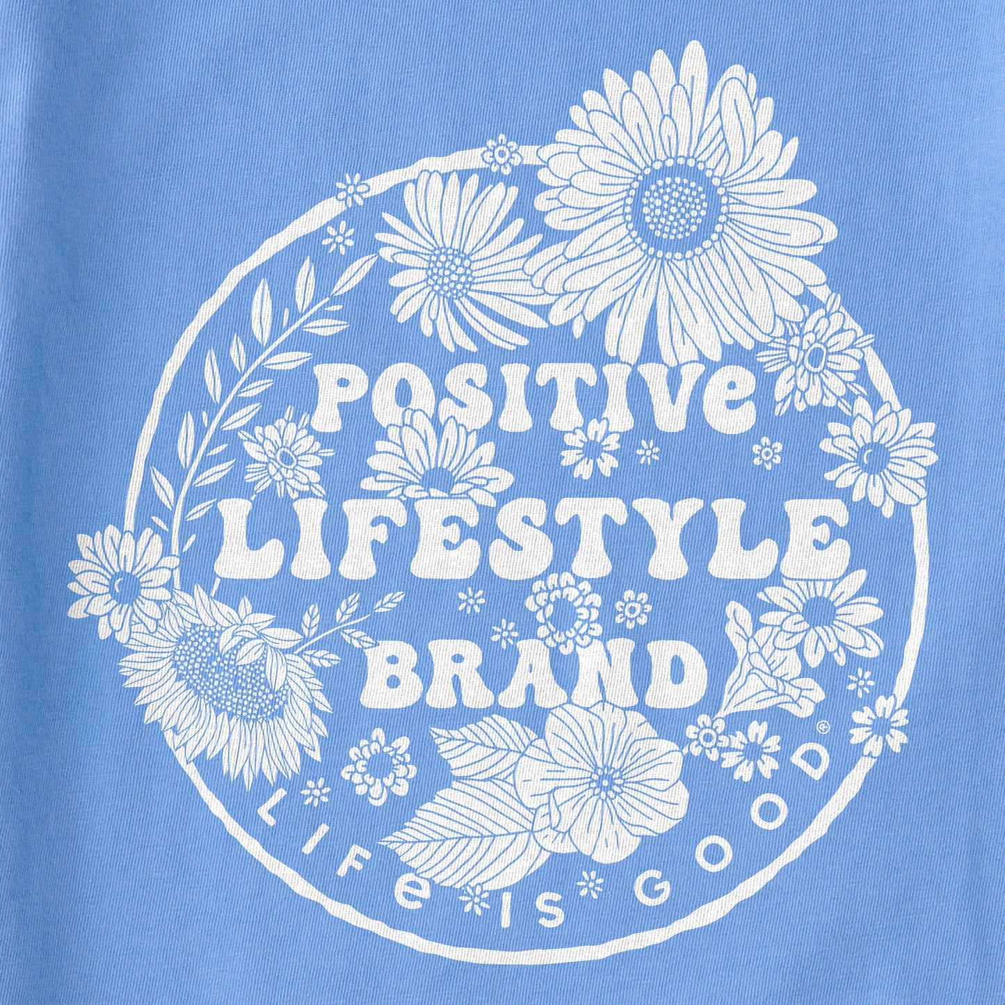Women's Positive Flowers Short Sleeve Crusher Tee