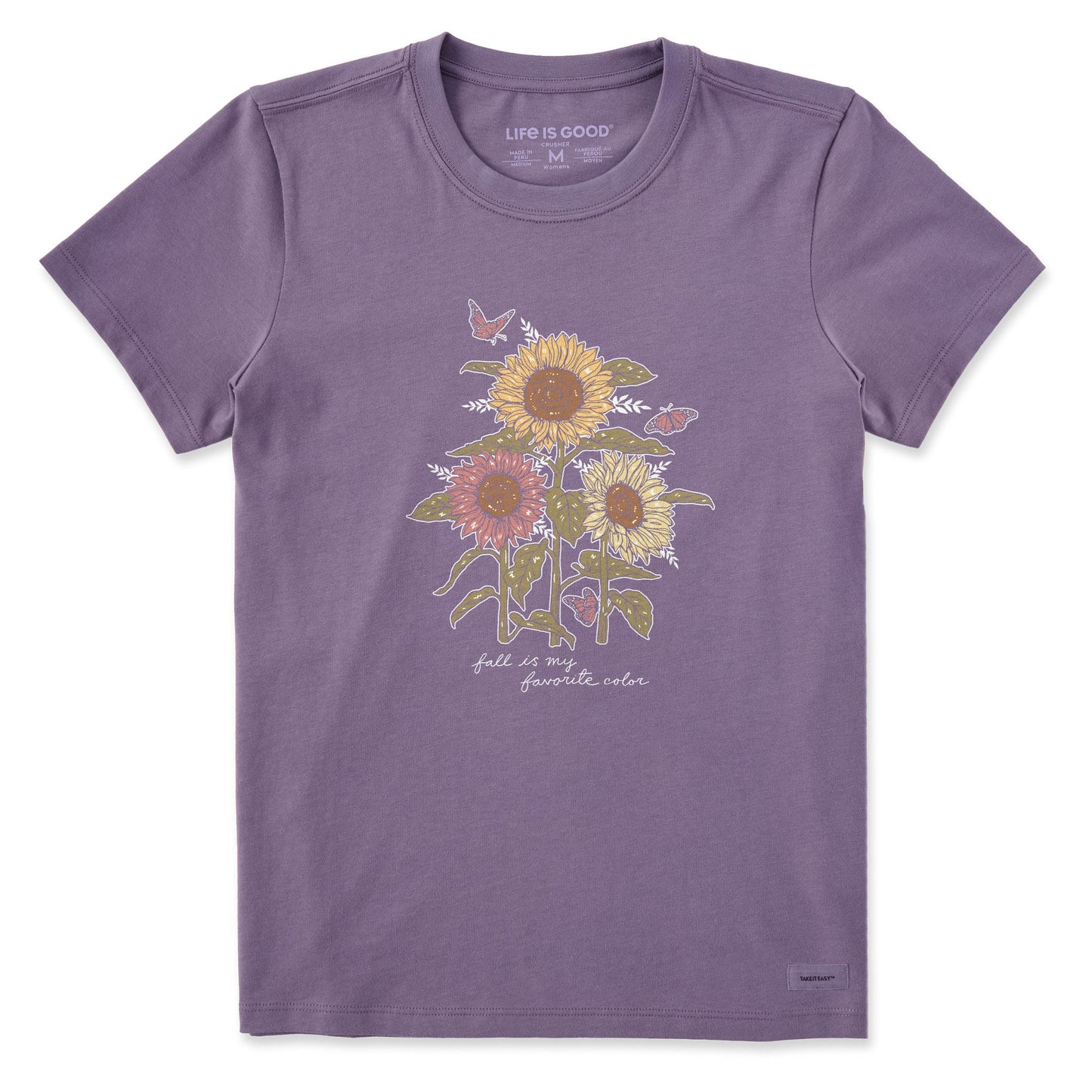 Women's Fall is my Favorite Sunflowers Short Sleeve Crusher Tee