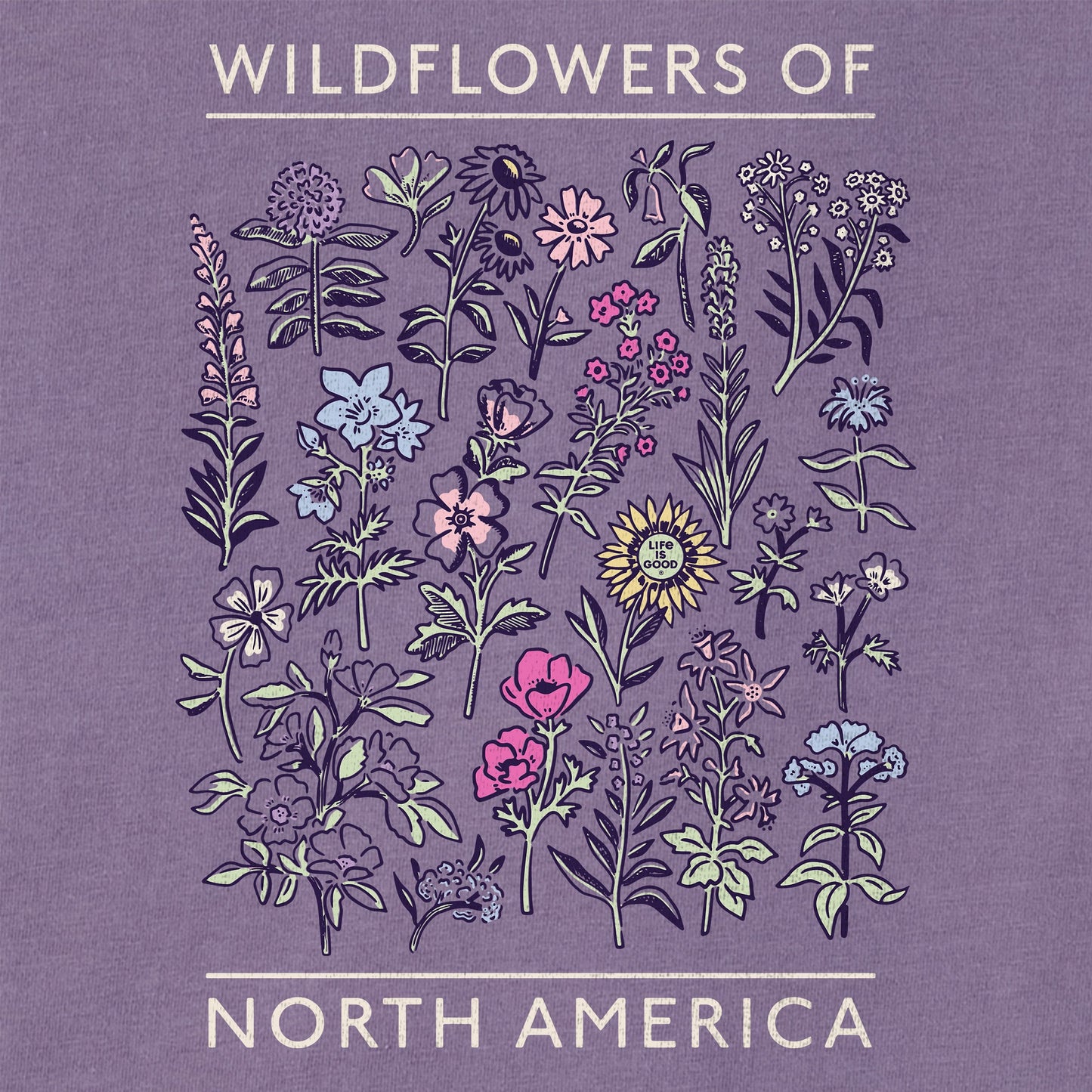 Women's Wildflowers of North America Short Sleeve Crusher Tee