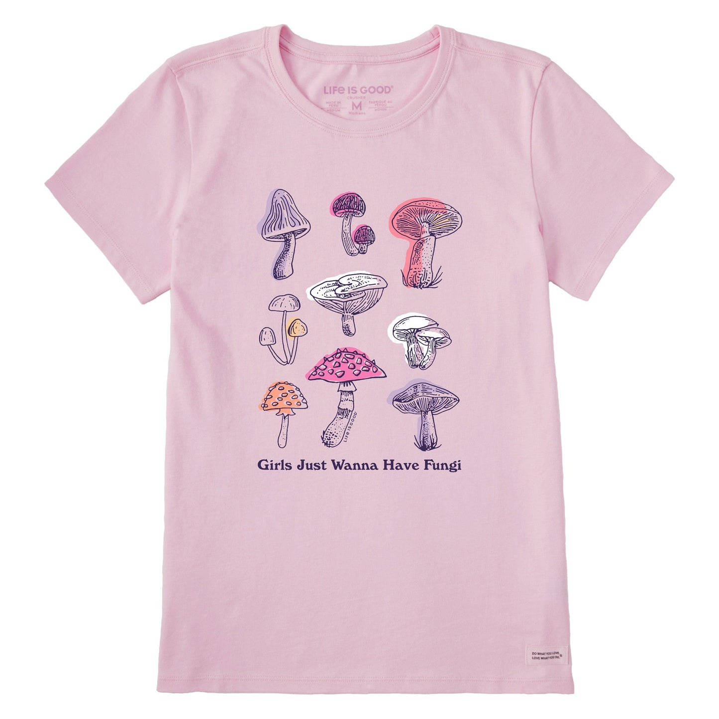 Women's Girls Just Wanna Have Fungi Short Sleeve Crusher Tee