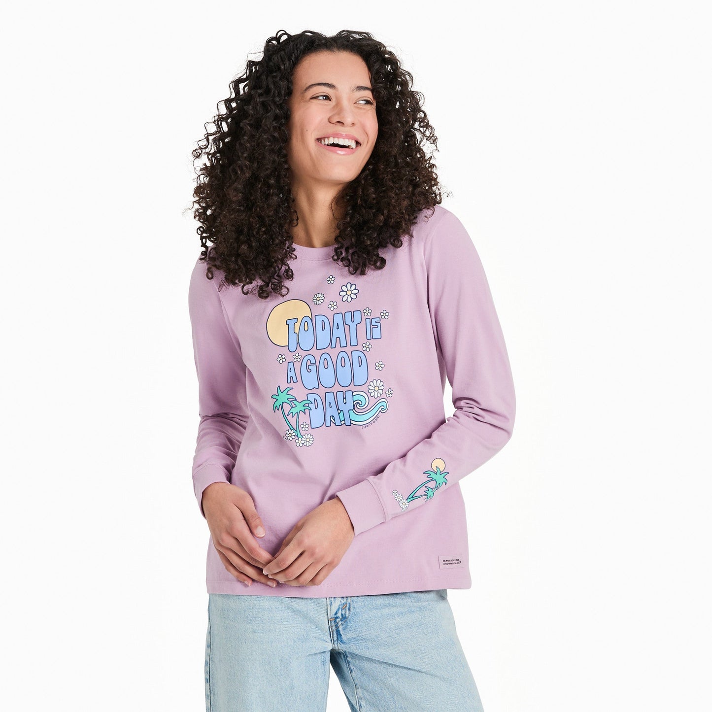 Women's Good Day Long Sleeve Crusher Tee
