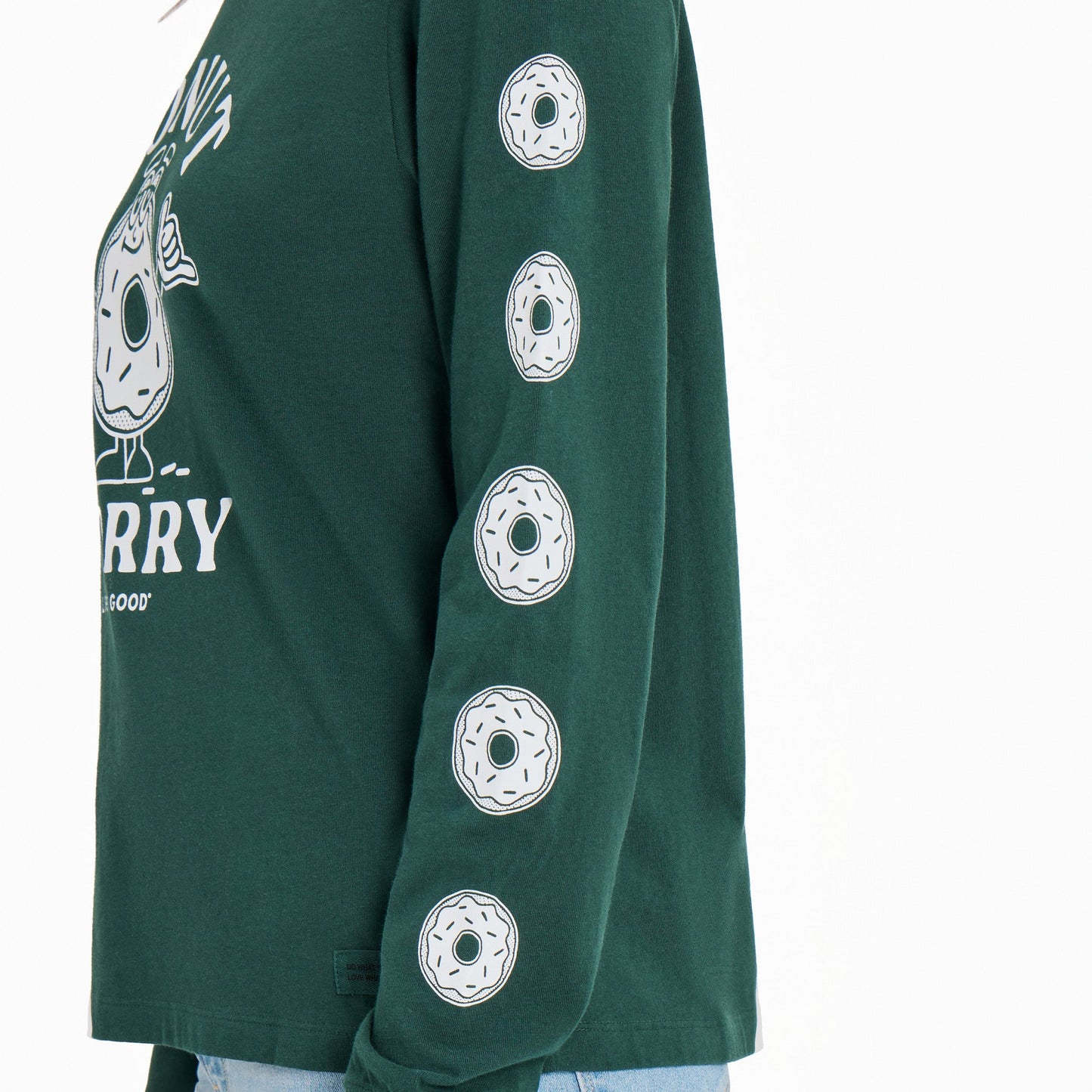 Women's Donut Worry Long Sleeve Crusher Tee
