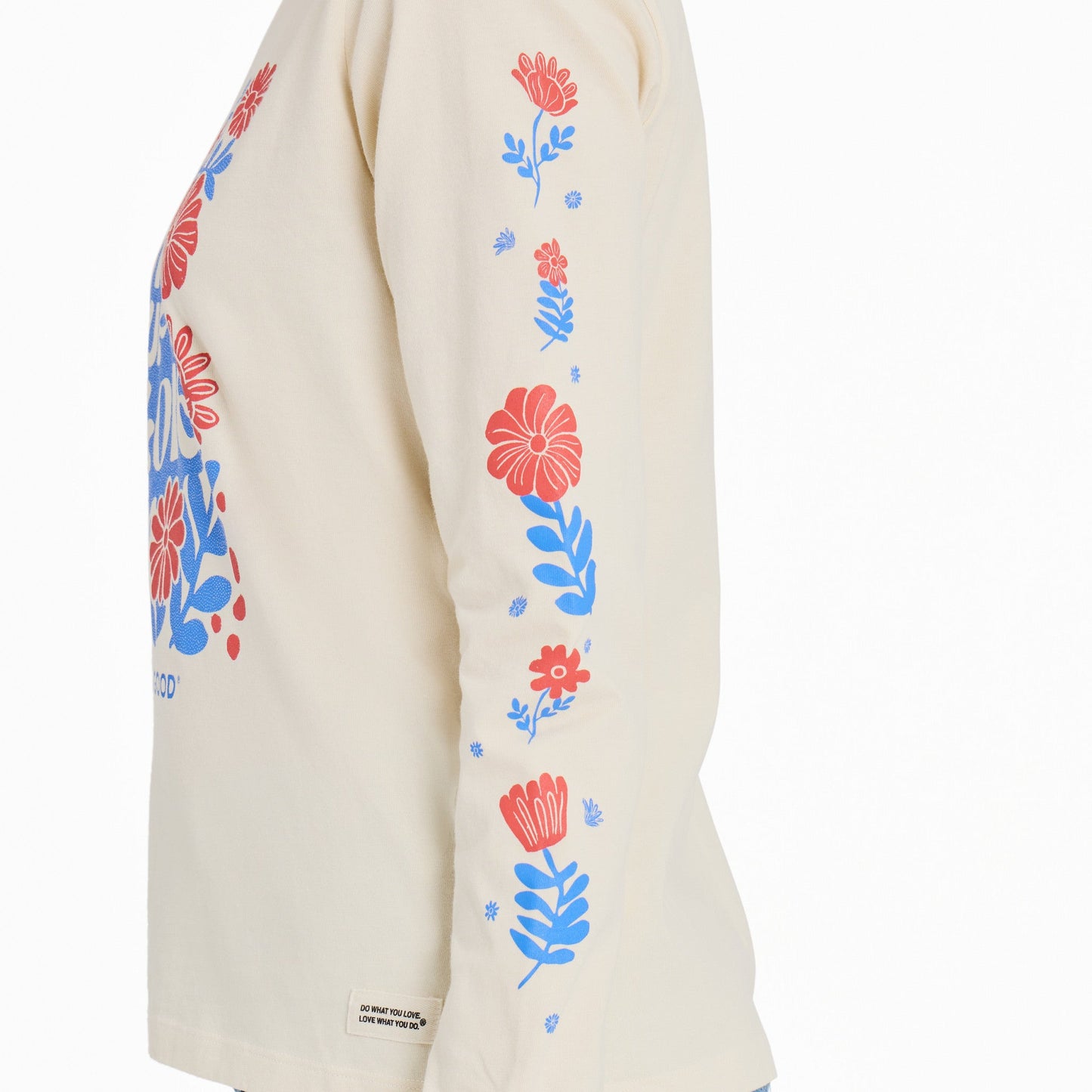 Women's Turn up the Love Flowers Long Sleeve Crusher Tee