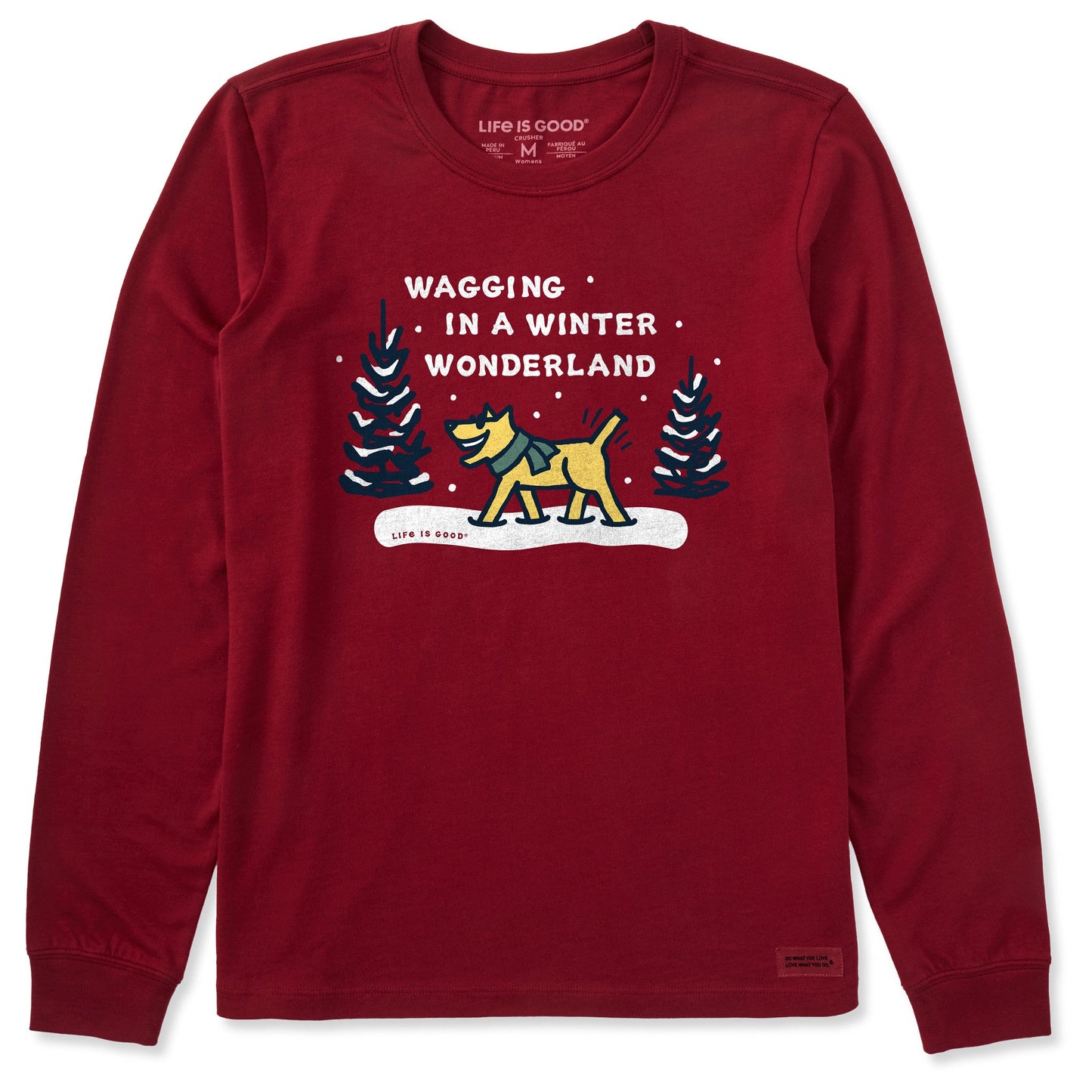 Women's Wagging Wonderland Rocket Long Sleeve Crusher Tee