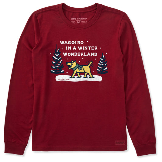 Women's Wagging Wonderland Rocket Long Sleeve Crusher Tee