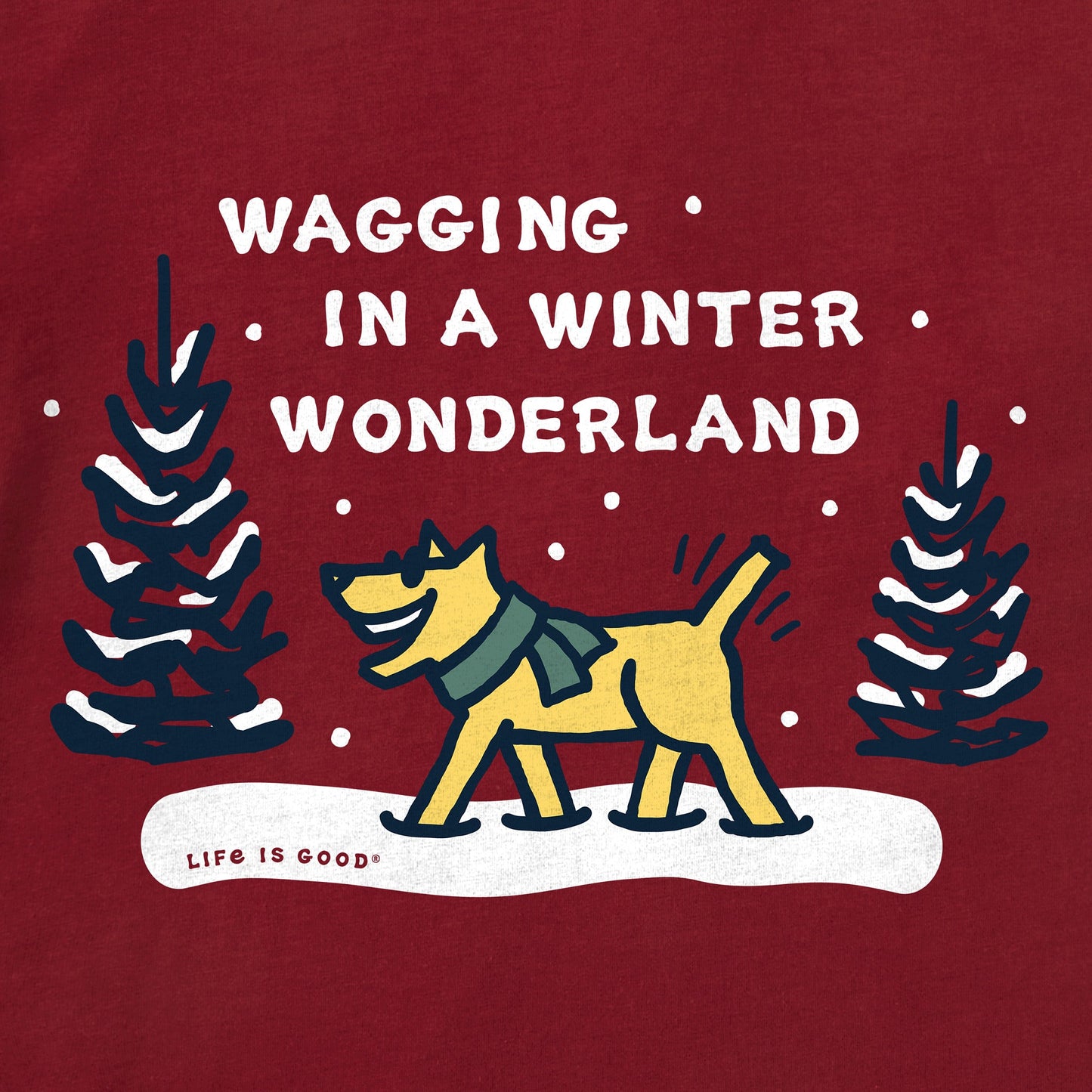 Women's Wagging Wonderland Rocket Long Sleeve Crusher Tee