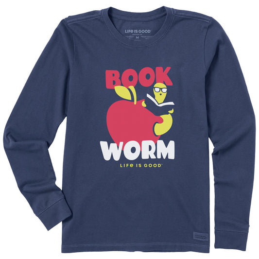 Women's Book Worm Long Sleeve Crusher Tee