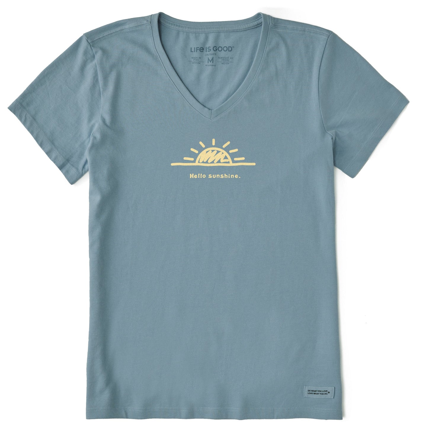 Women's Vintage Hello Sunshine Short Sleeve Crusher Vee