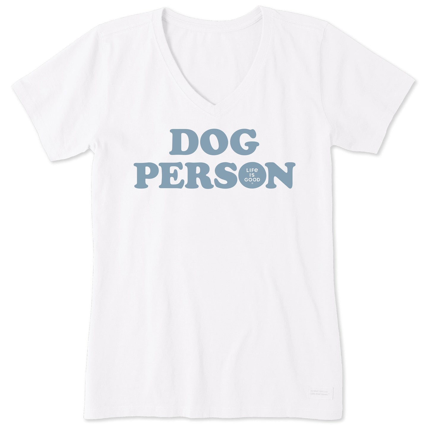 Women's Dog Person Text Short Sleeve Vee