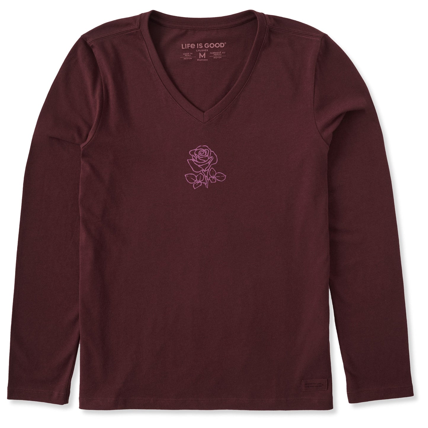 Women's Crafty Rose Long Sleeve Crusher Vee