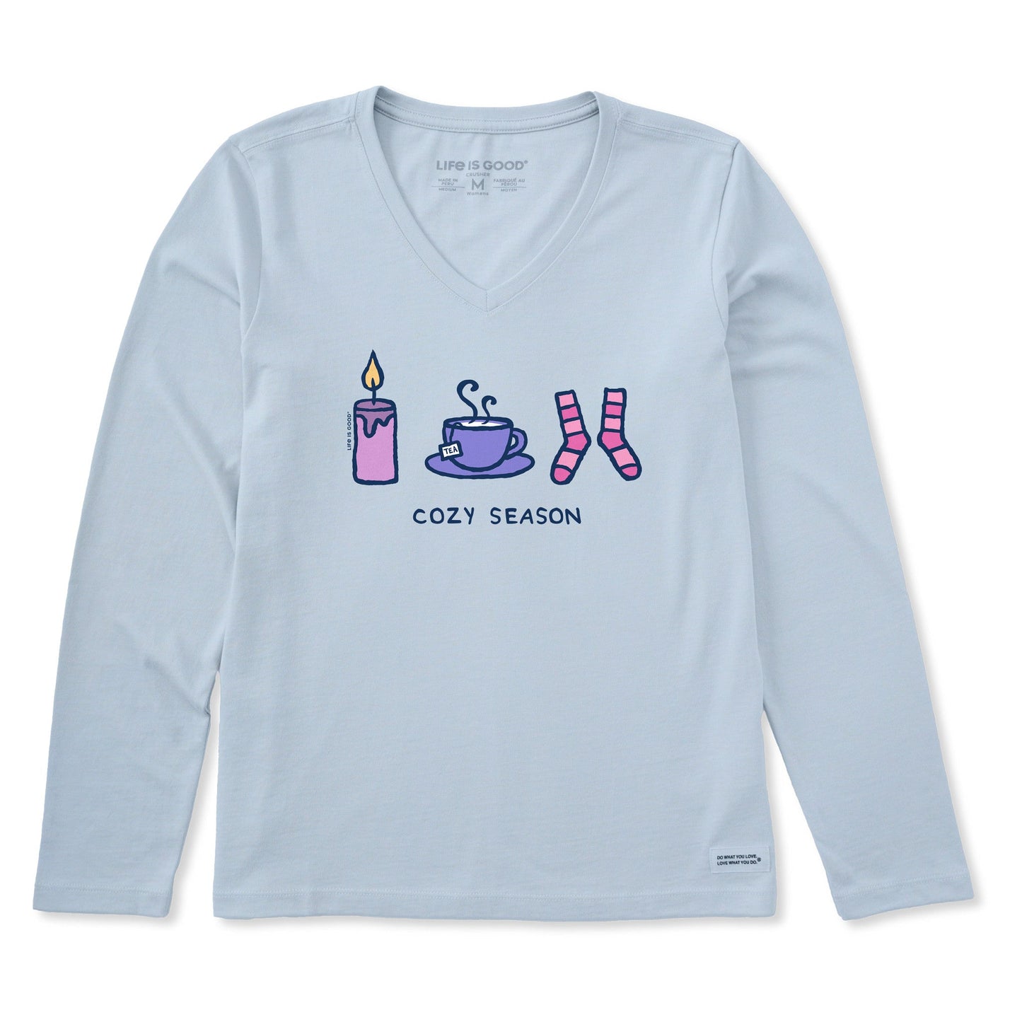 Women's Cozy Season Long Sleeve Crusher Vee