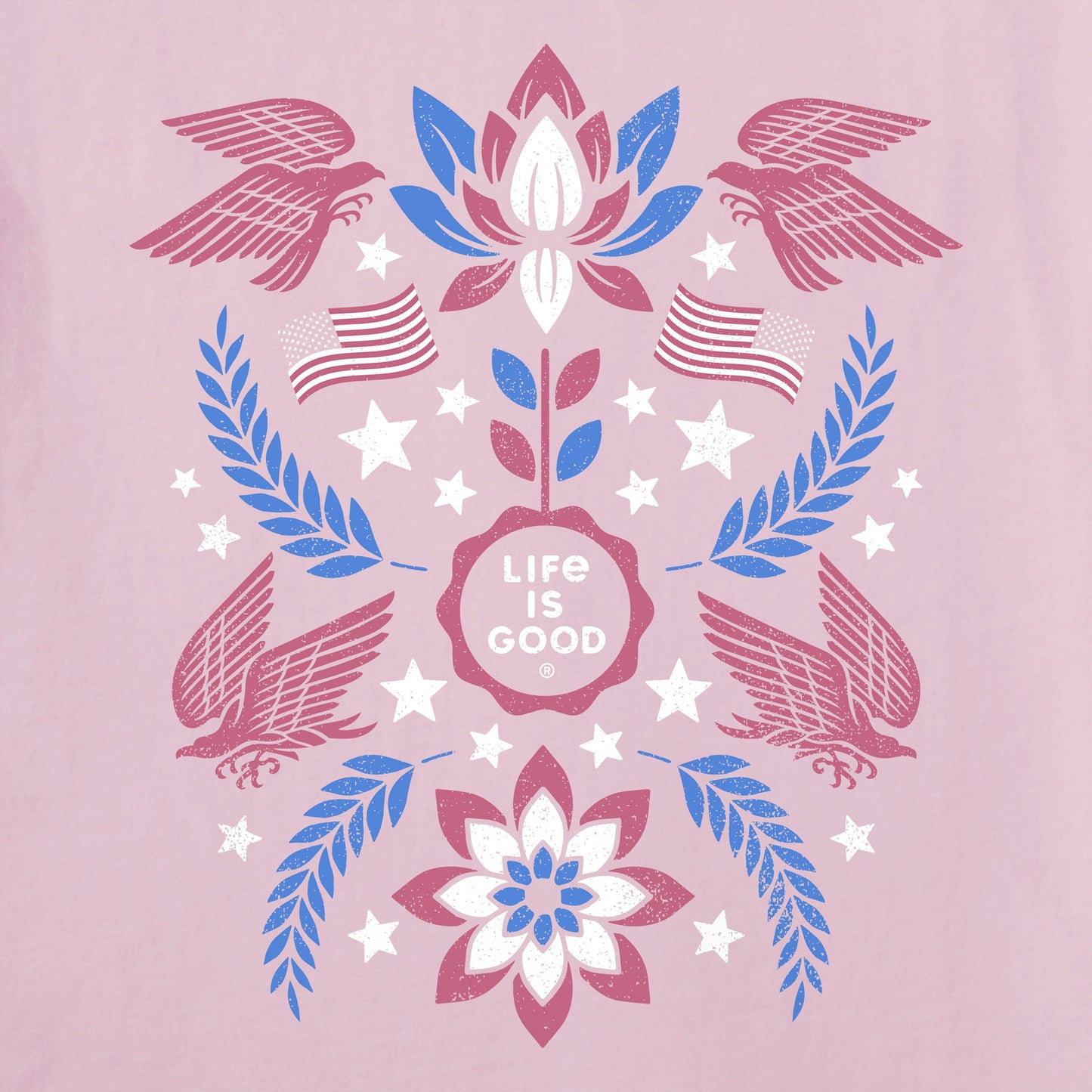 Women's USA Eagle Mirror Short Sleeve Tee