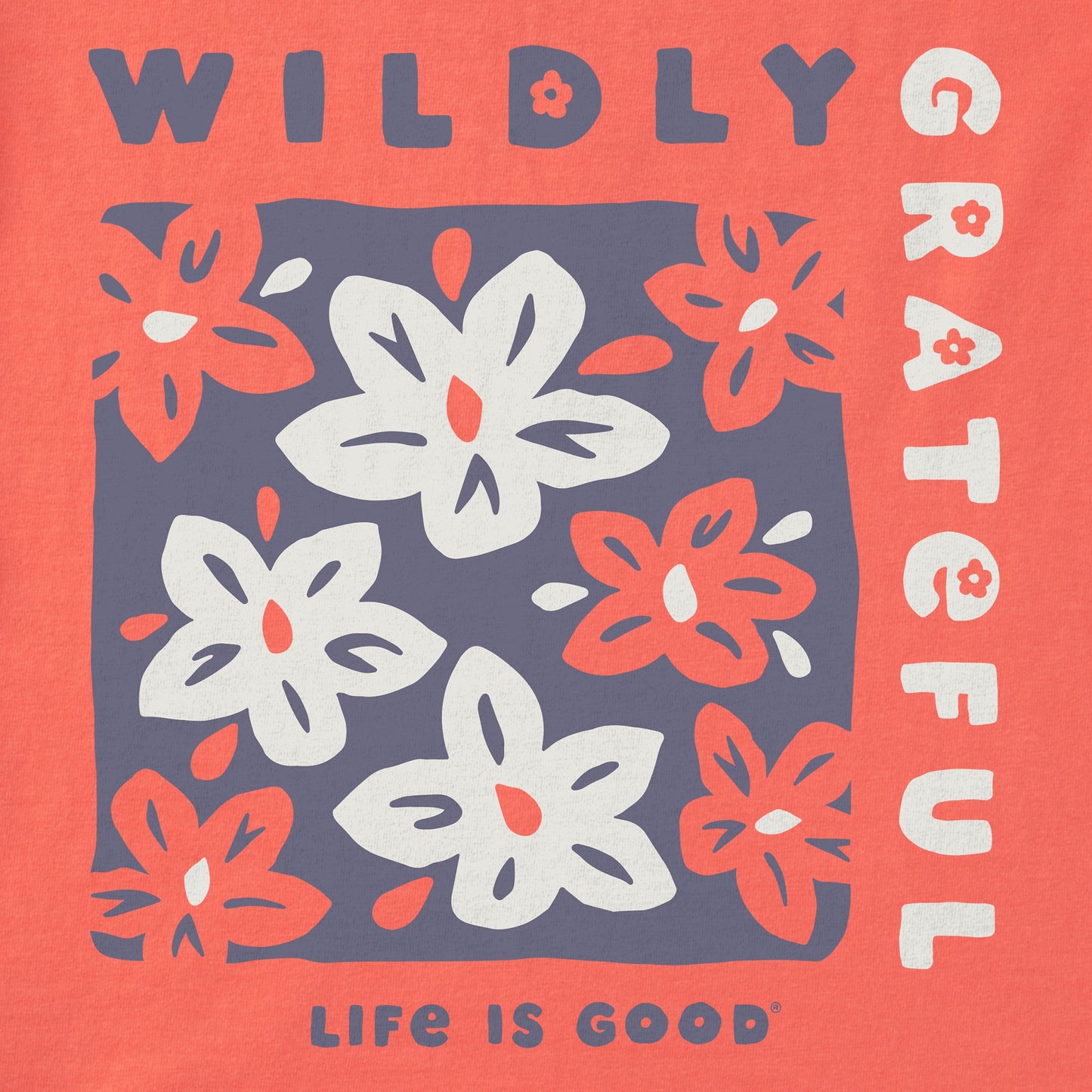 Women's Wildly Grateful Flowers Short Sleeve Crusher-LITE Tee