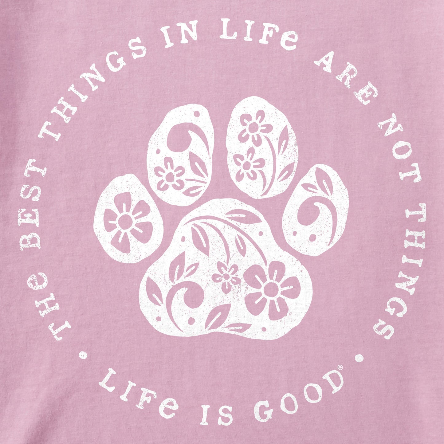 Women's Best Things Floral Paw Short Sleeve Tee