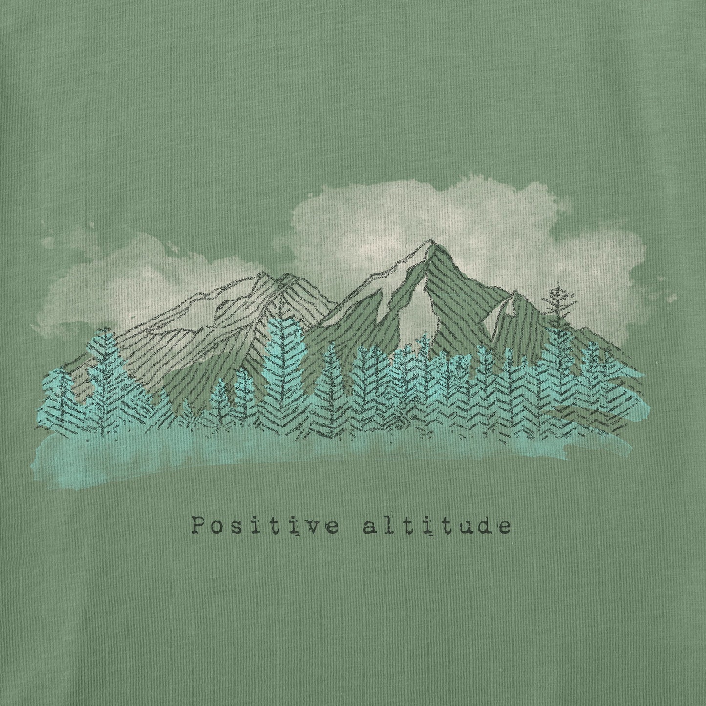 Women's Positive Altitude Mountains Short Sleeve Crusher-LITE Vee