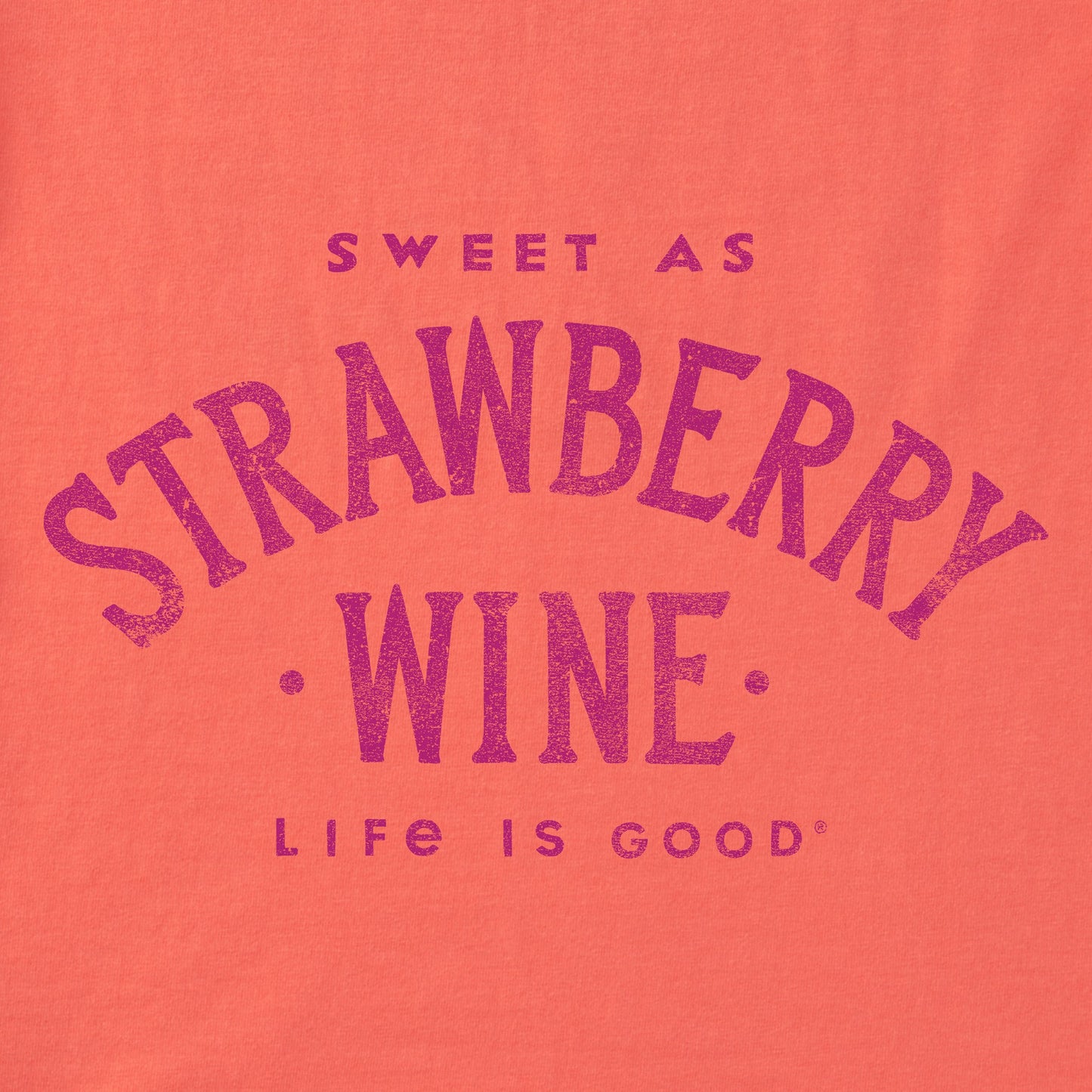 Women's Sweet as Strawberry Wine Short Sleeve Crusher-LITE Vee