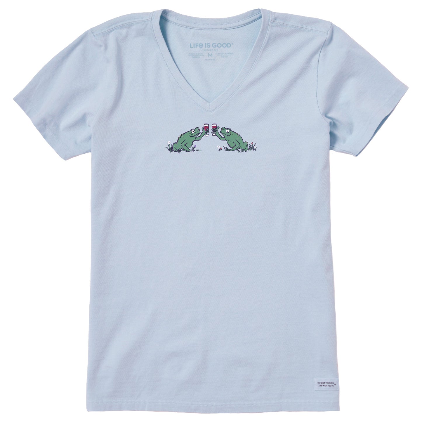 Women's Frog Cheers Short Sleeve Crusher-LITE Vee
