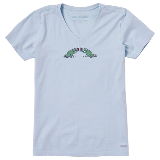 Women's Frog Cheers Short Sleeve Crusher-LITE Vee