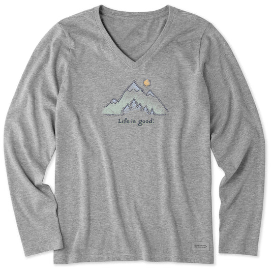 Women's Green Mountains Long Sleeve Crusher-LITE Vee