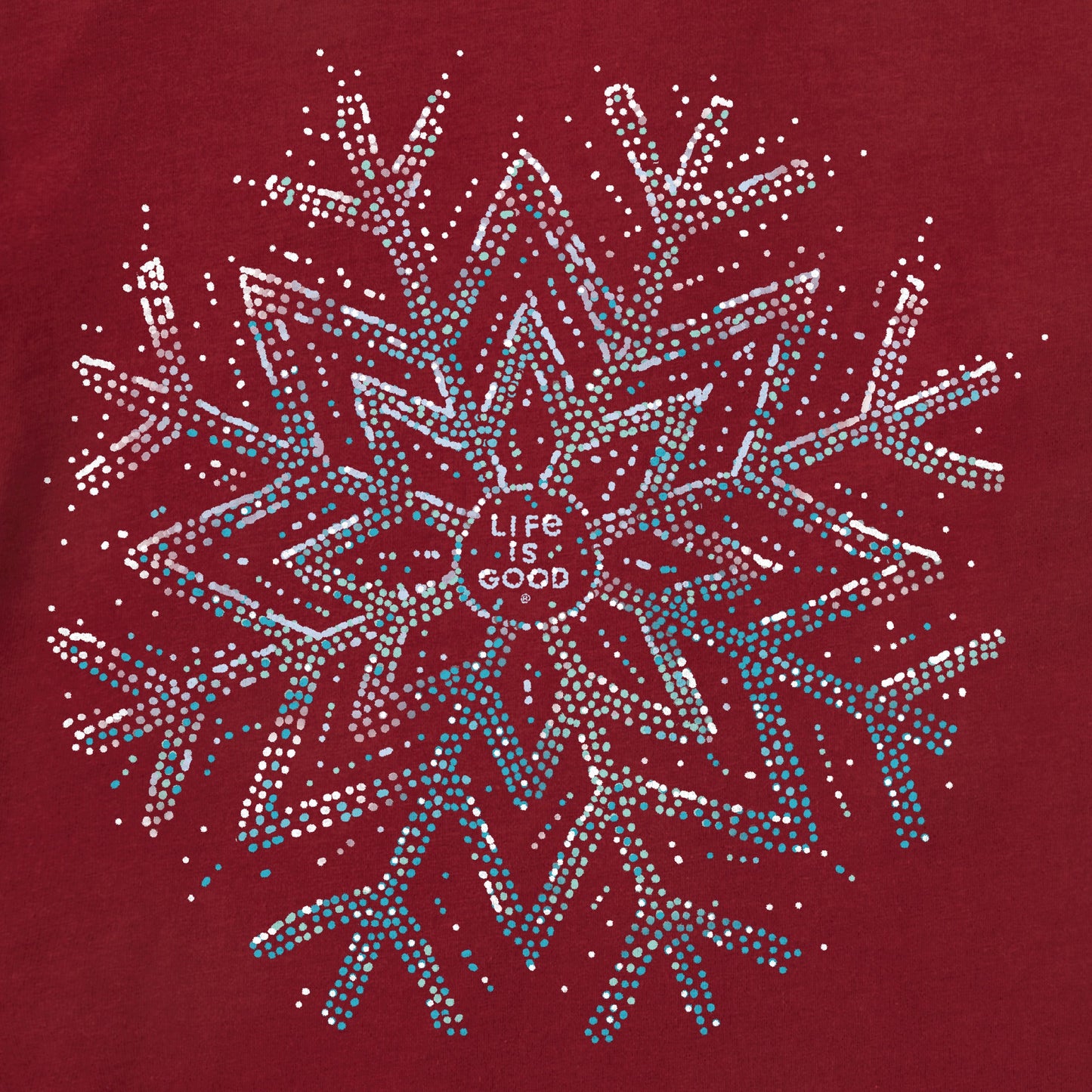 Women's Sparkle Snowflake Long Sleeve Crusher-LITE Vee
