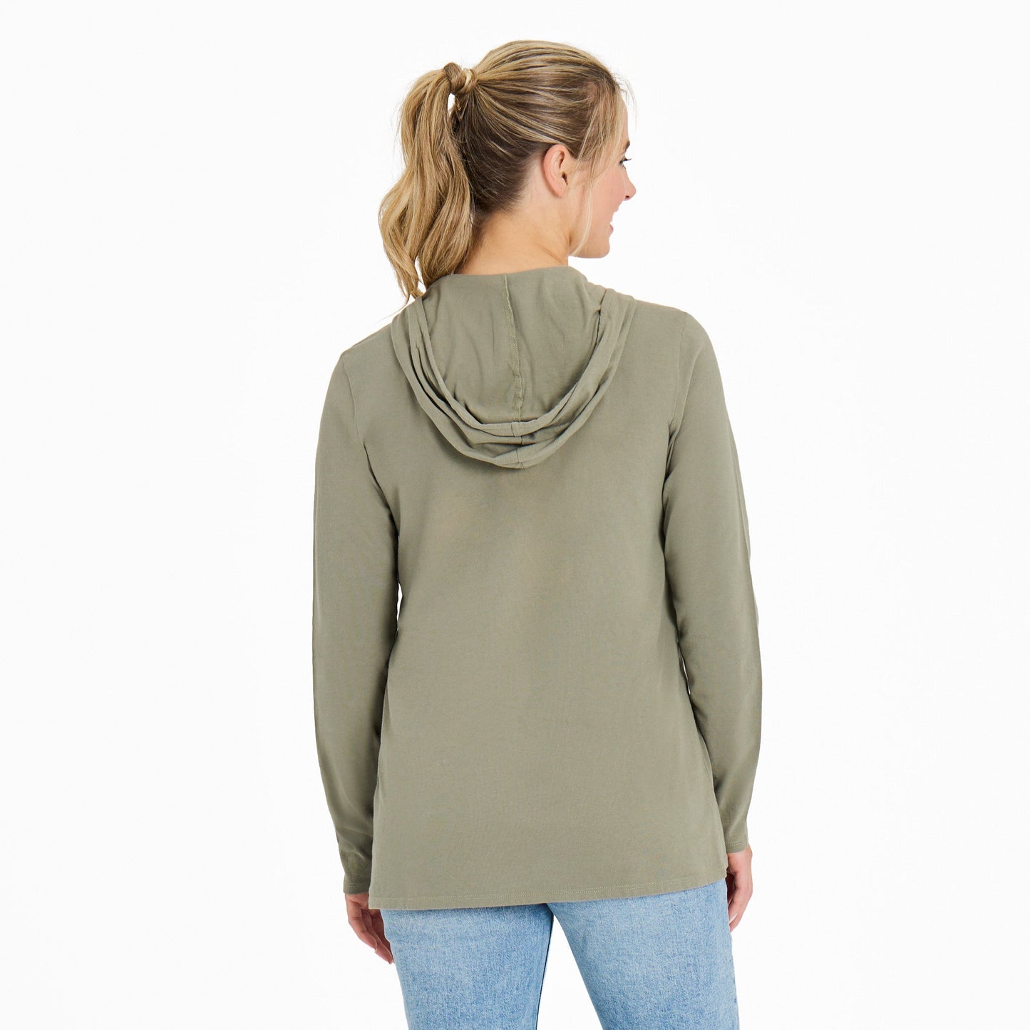 Women's Tiger Butterfly & Daisies Long Sleeve Crusher-LITE Hooded Tee