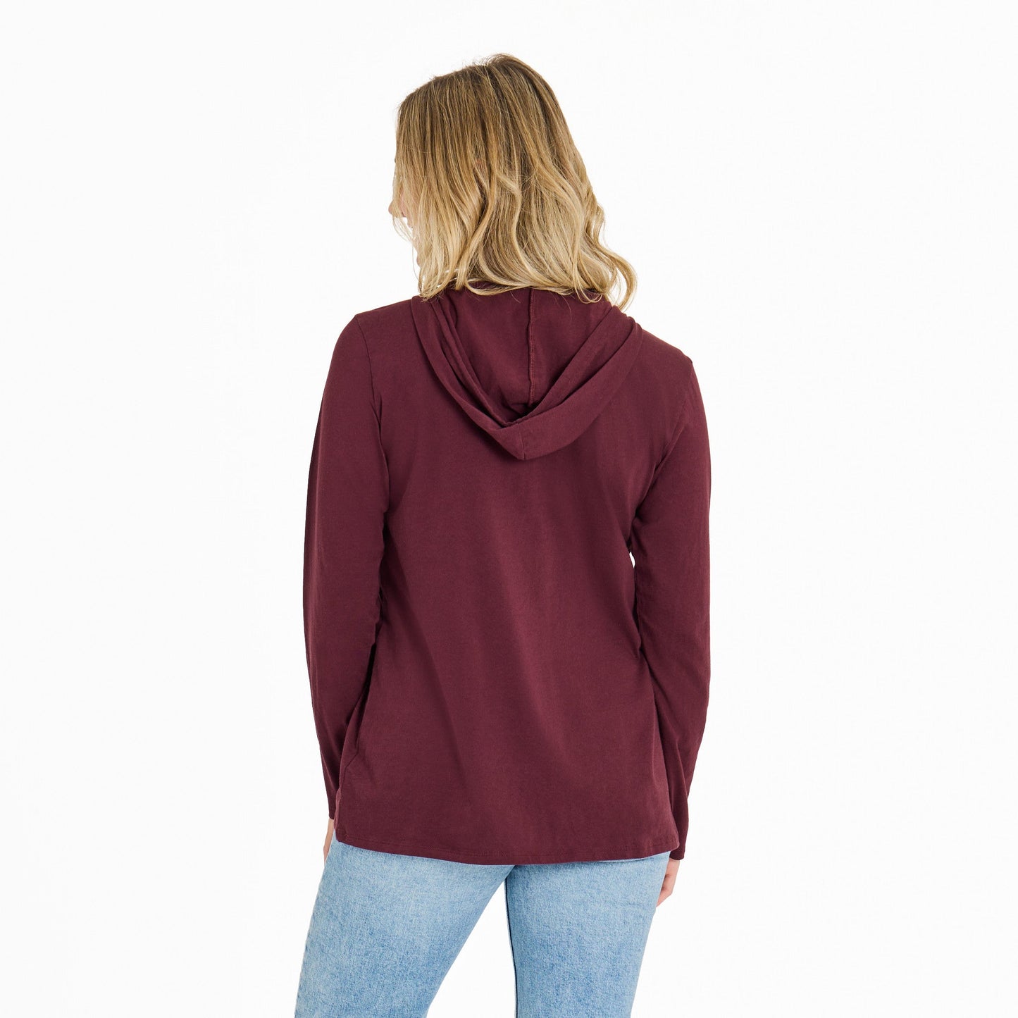 Women's Detailed Sunflower Long Sleeve Crusher-LITE Hooded Tee
