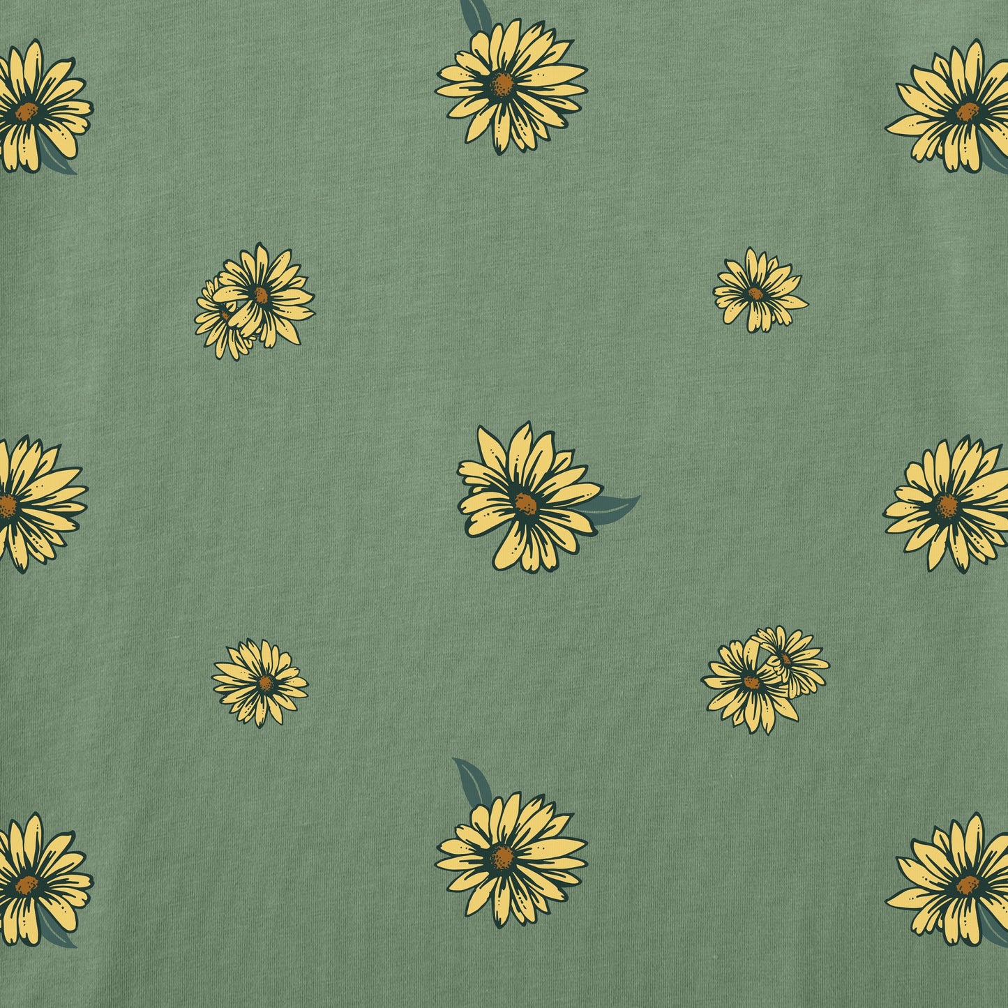 Women's Tossed Sunflower Pattern Crusher-LITE Easy Vee