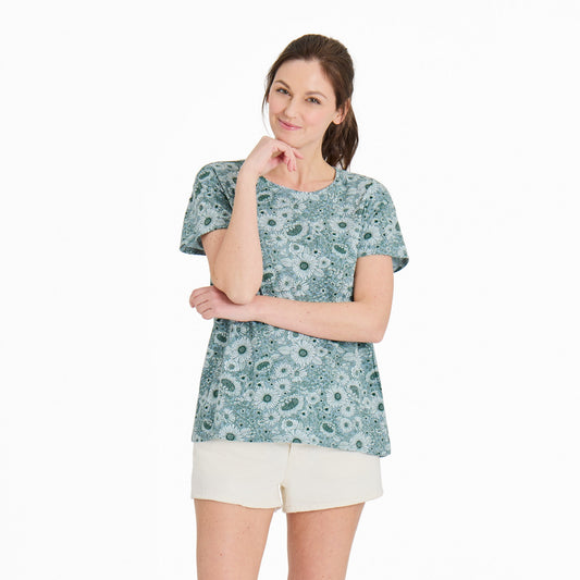 Women's Sunshine Floral Pattern Crusher-LITE Easy Tee