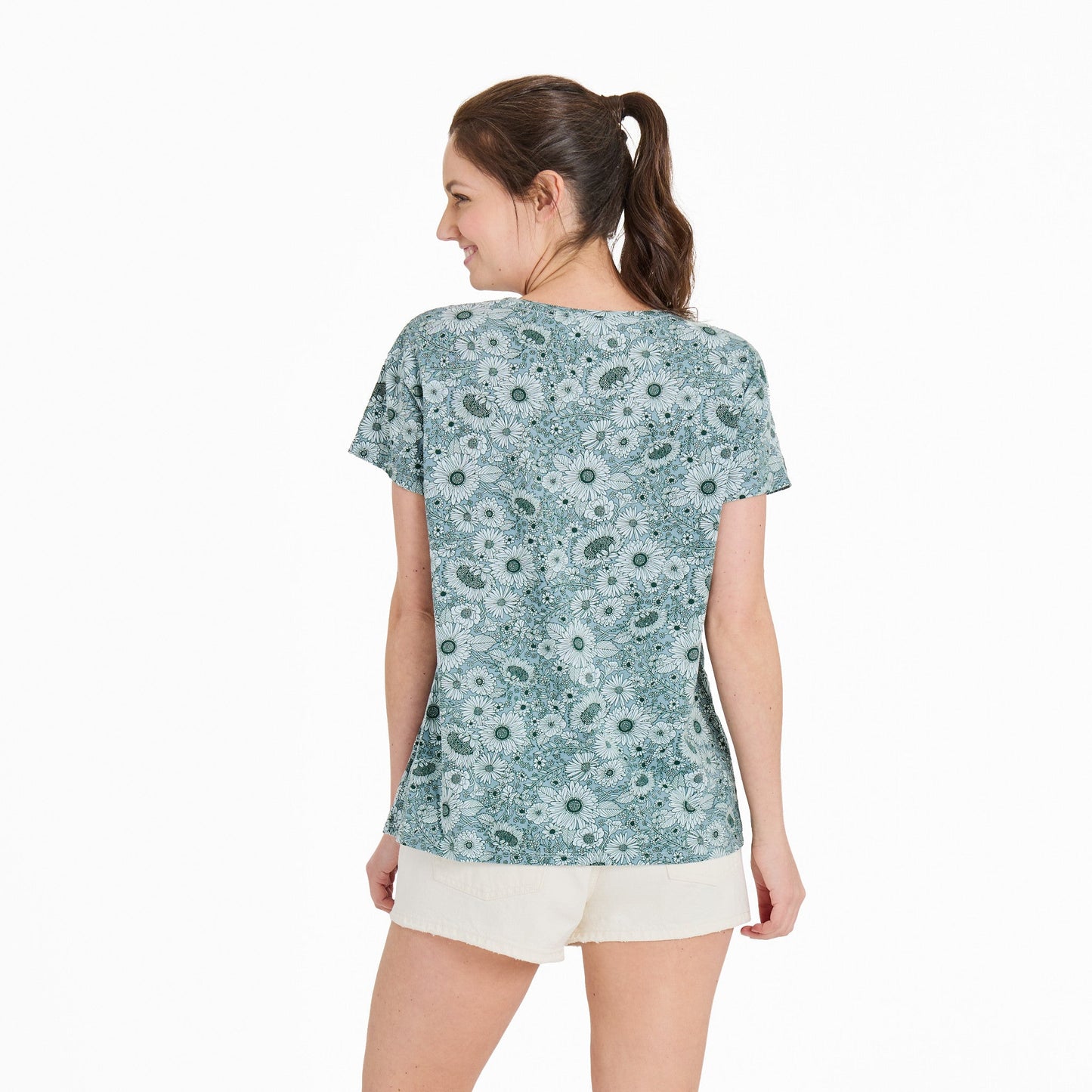 Women's Sunshine Floral Pattern Crusher-LITE Easy Tee
