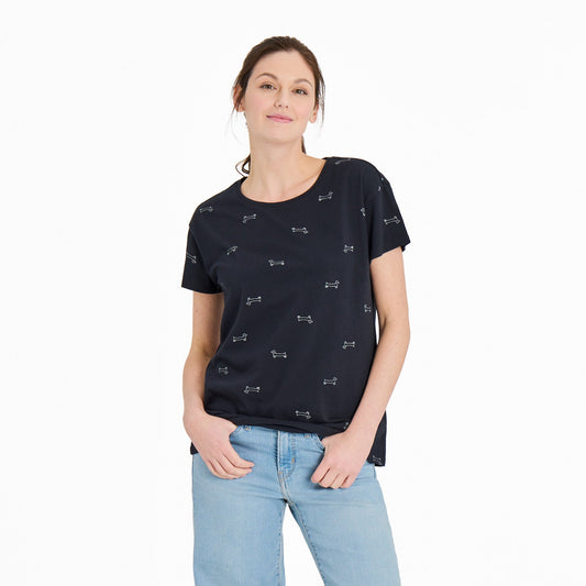 Women's Dachshund Pattern Crusher-LITE Easy Tee