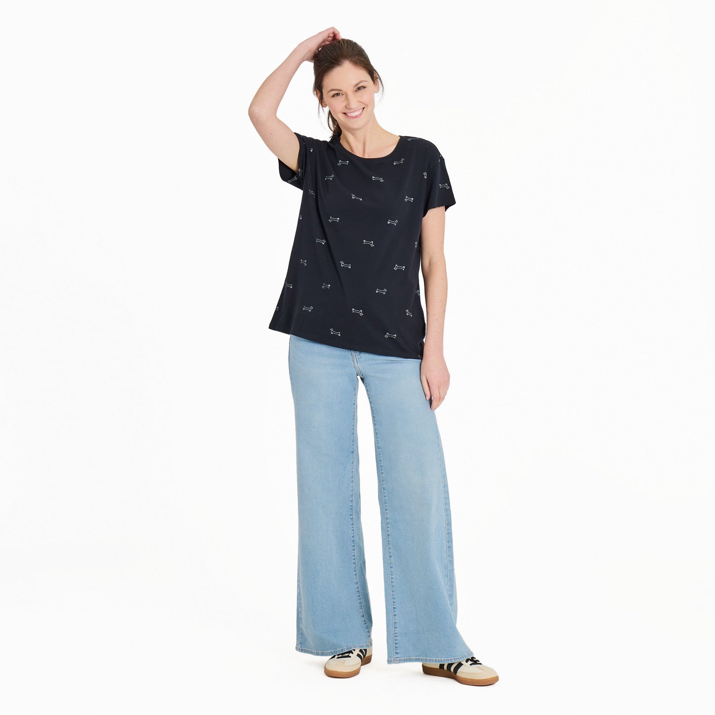 Women's Dachshund Pattern Crusher-LITE Easy Tee