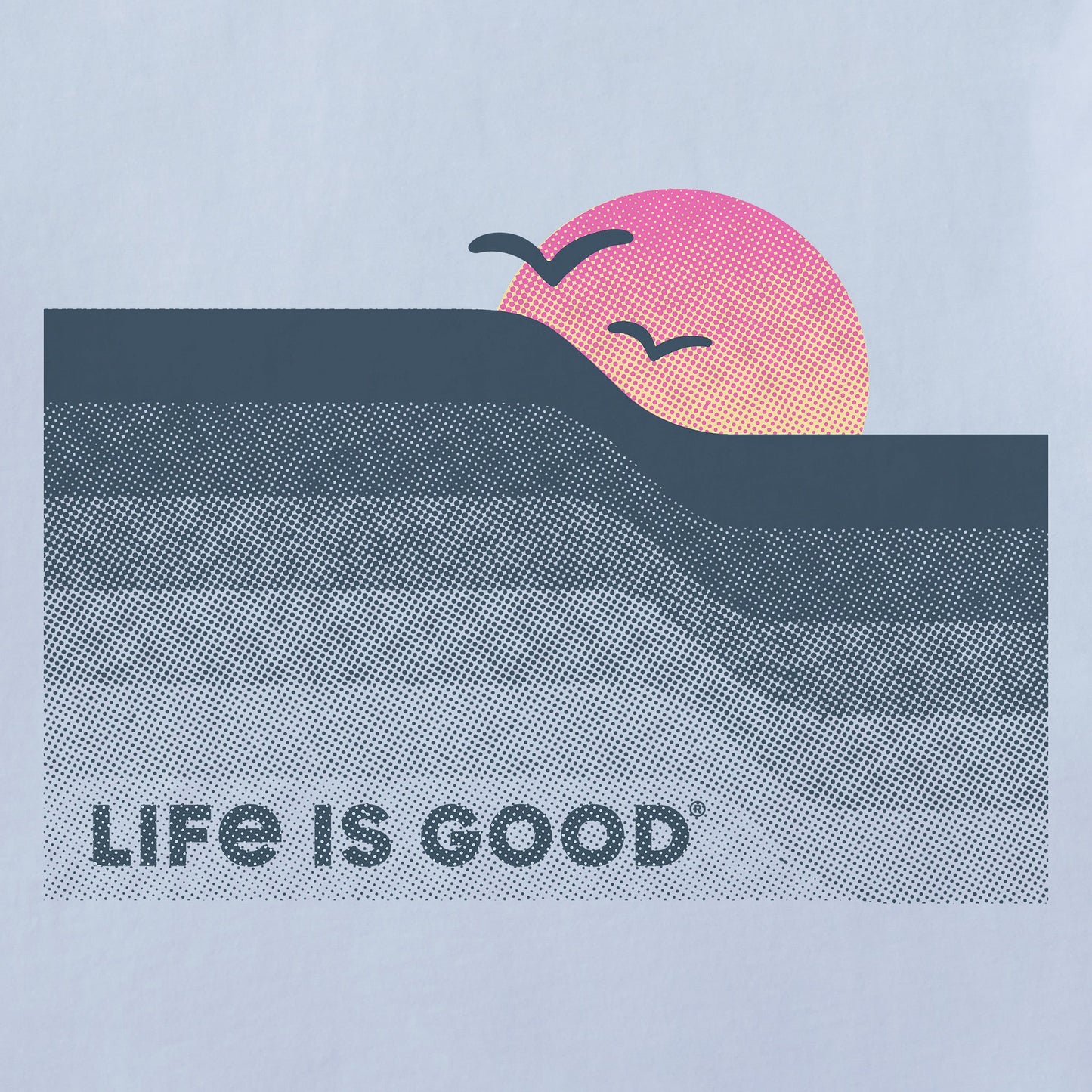 Women's Wavy Sunset Short Sleeve Crusher Boxy Tee