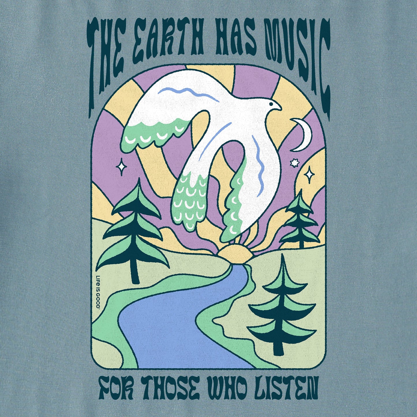 Women's Dove Earth Has Music Long Sleeve Crusher Boxy Tee