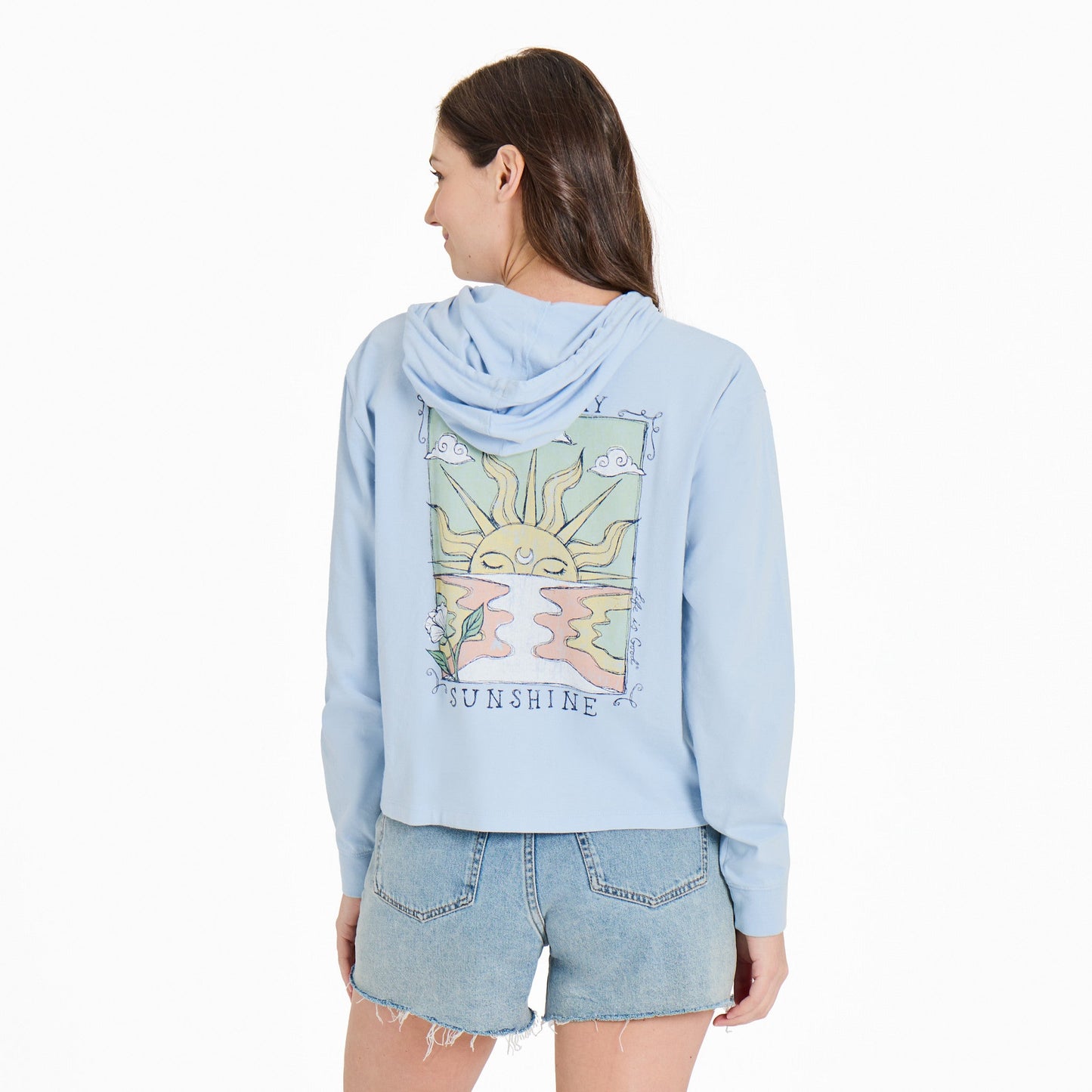 Women's Good Day Sunshine Ocean Crusher Boxy Hoodie