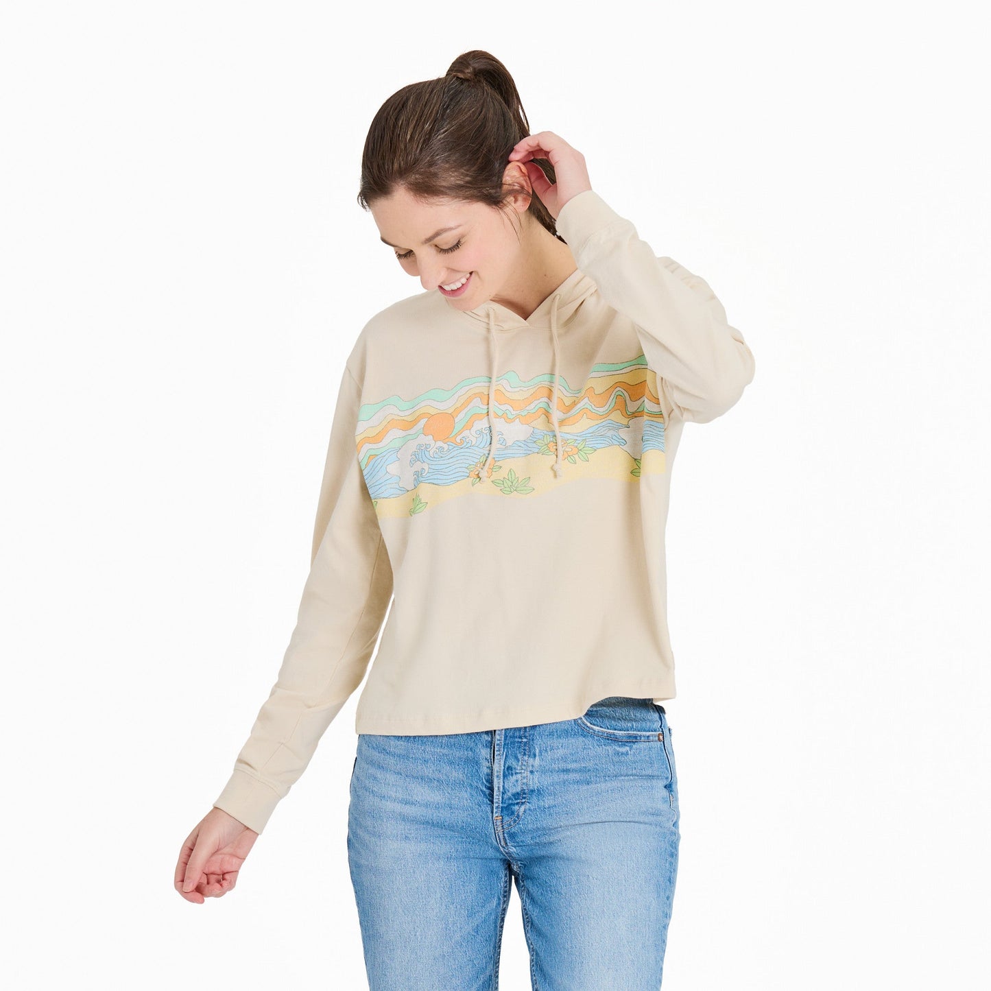 Women's Gone To The Beach Crusher Boxy Hoodie