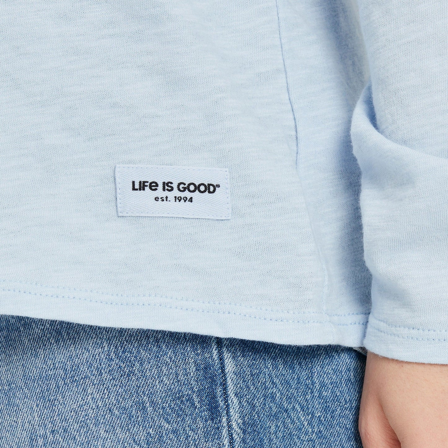 Women's Antique Compass Bird and Flowers Long Sleeve Slub Easy Fit Tee